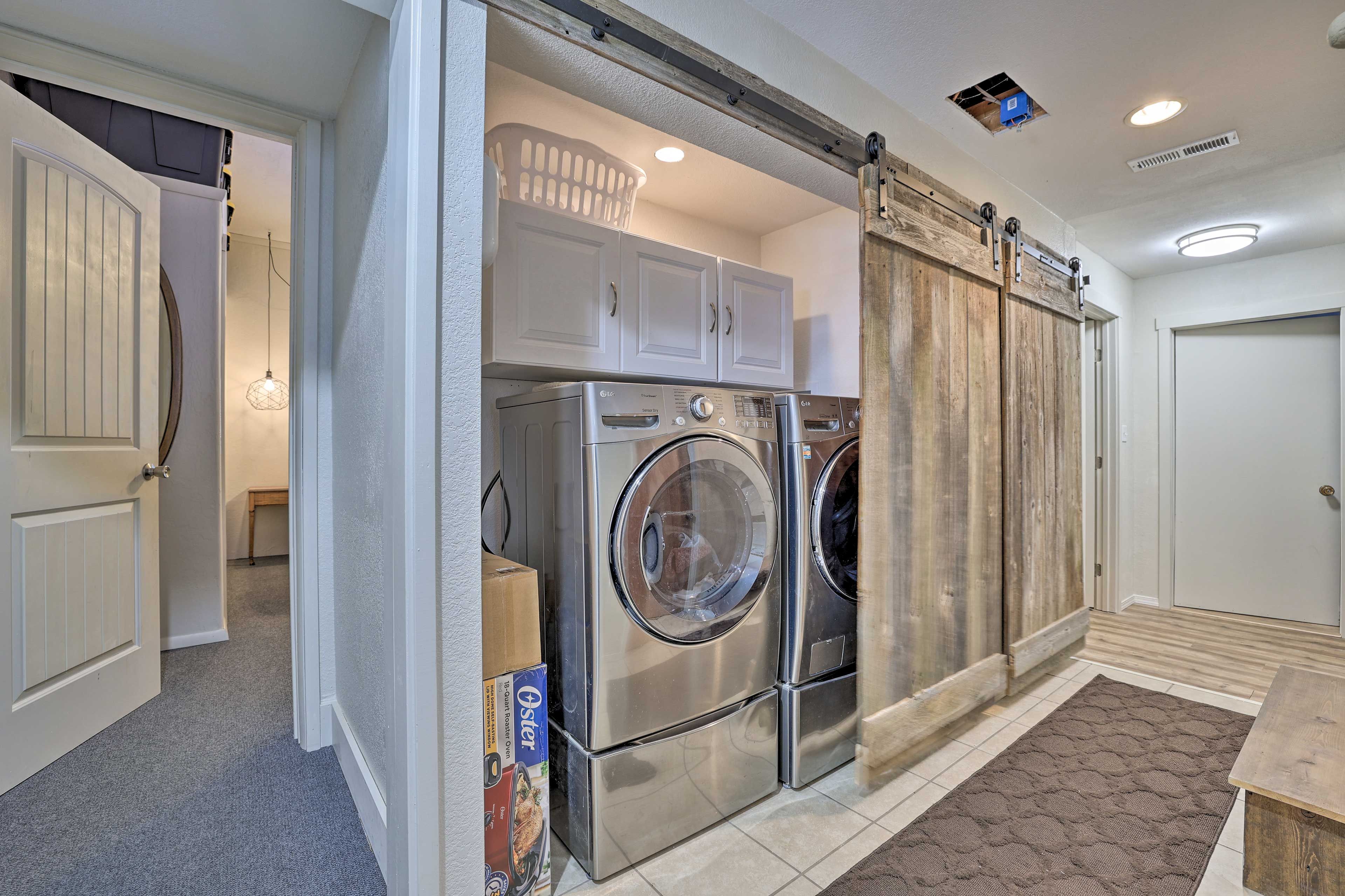 Laundry Area | Laundry Detergent | Hangers | Iron & Board