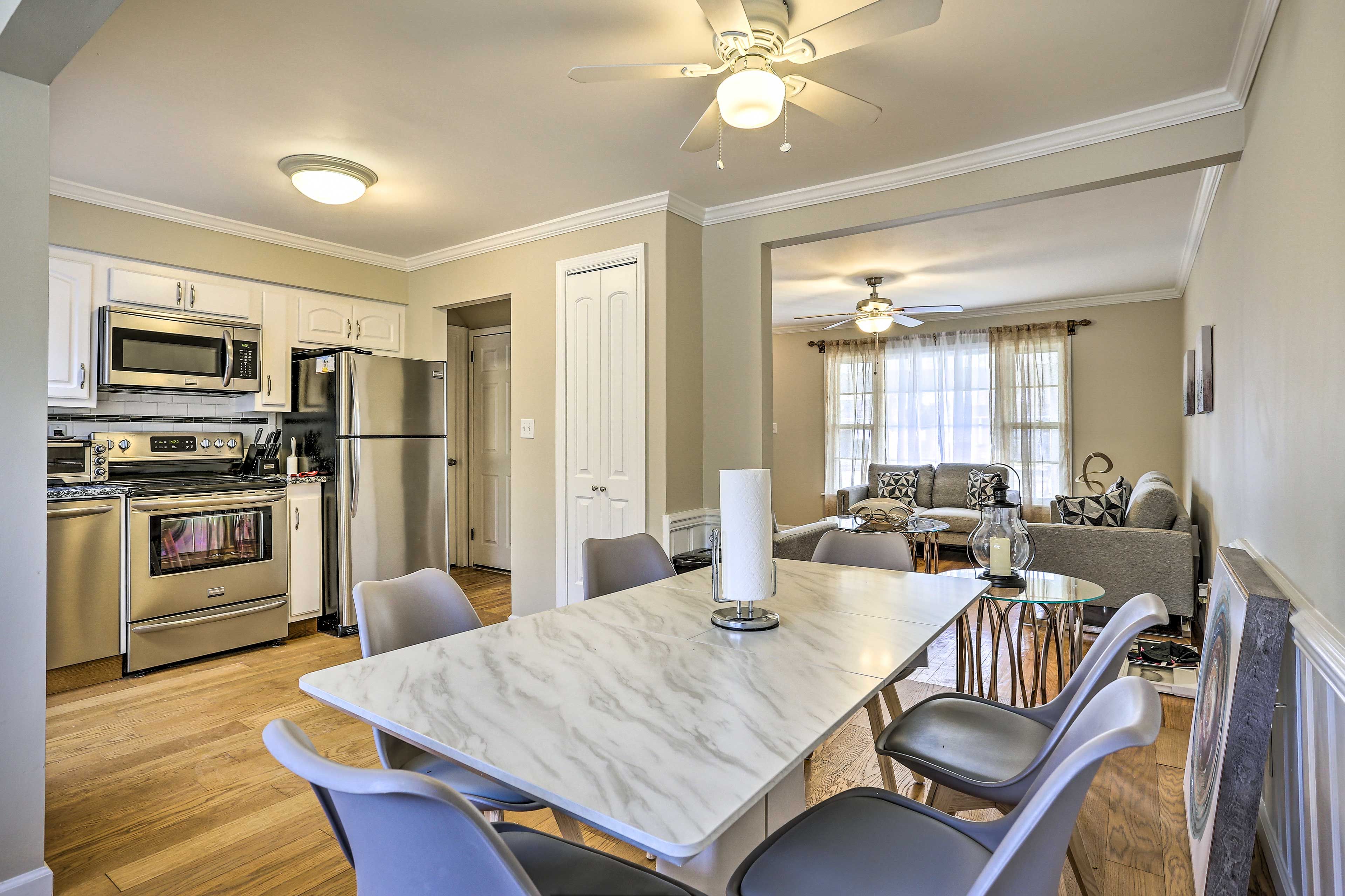 Dining Room | 2-Story Apartment in Duplex