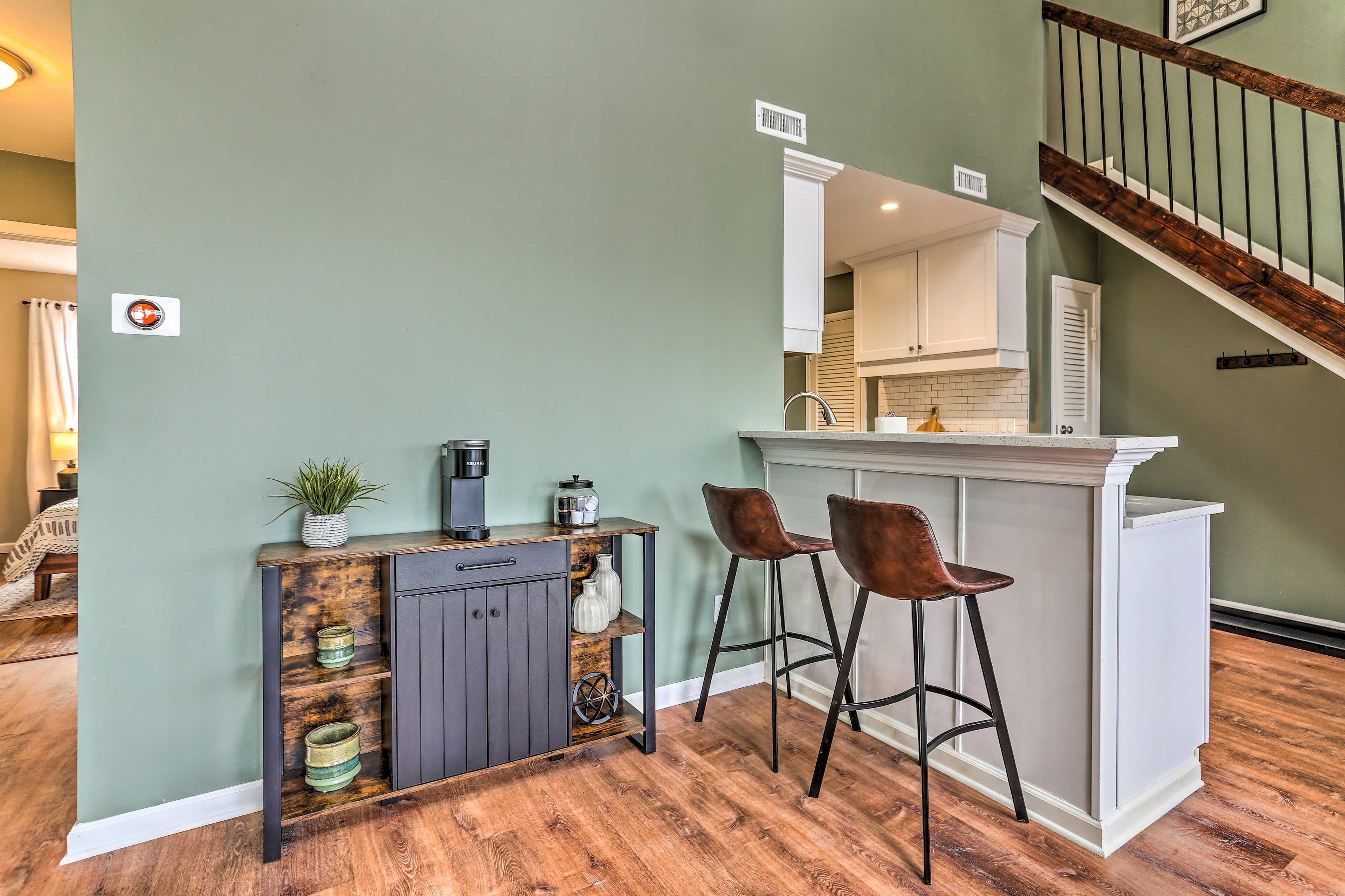 Kitchen | Bar Seating | Keurig Coffee Maker