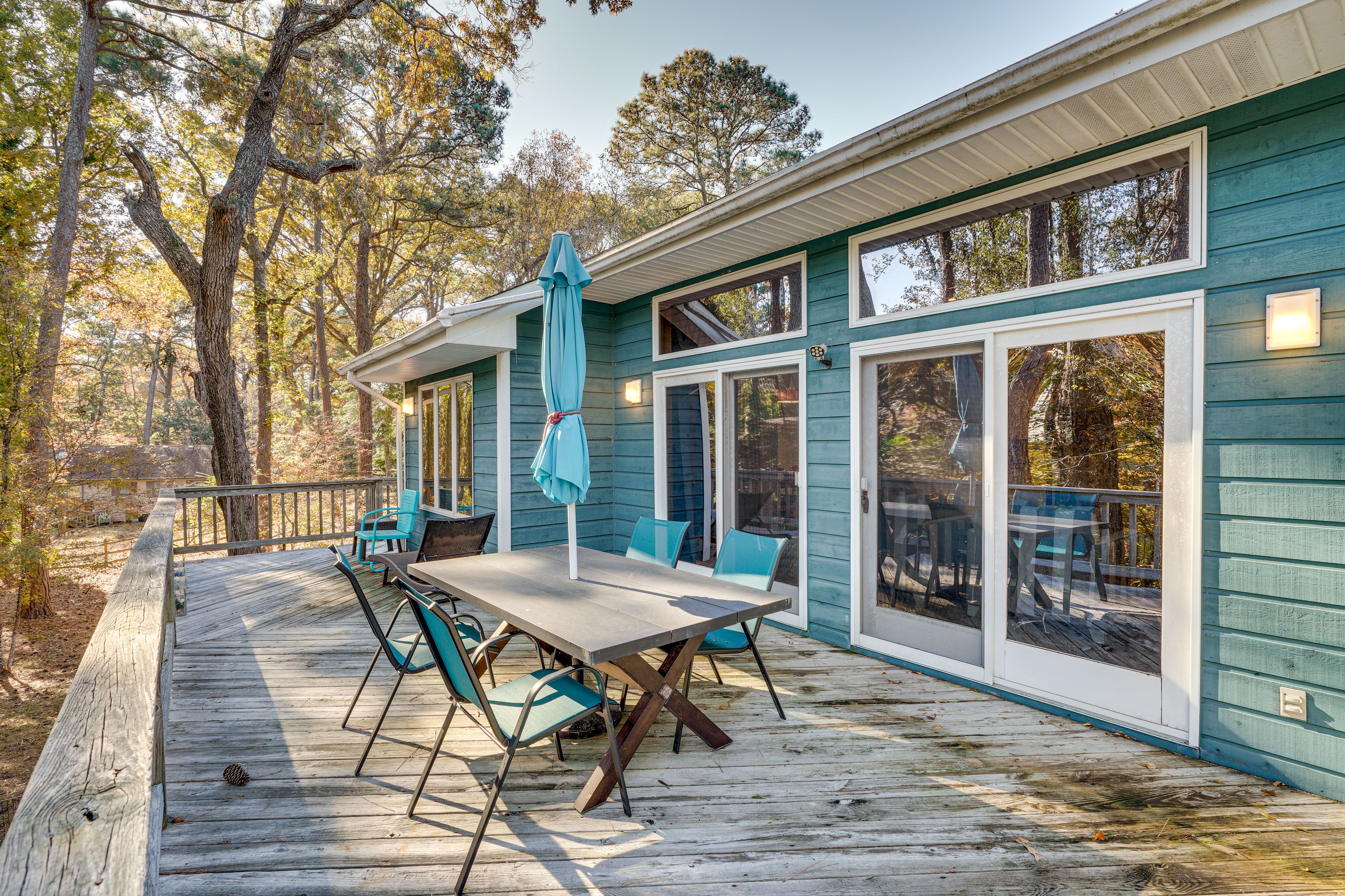 Property Exterior | Wraparound Deck w/ Seating | Outdoor Dining