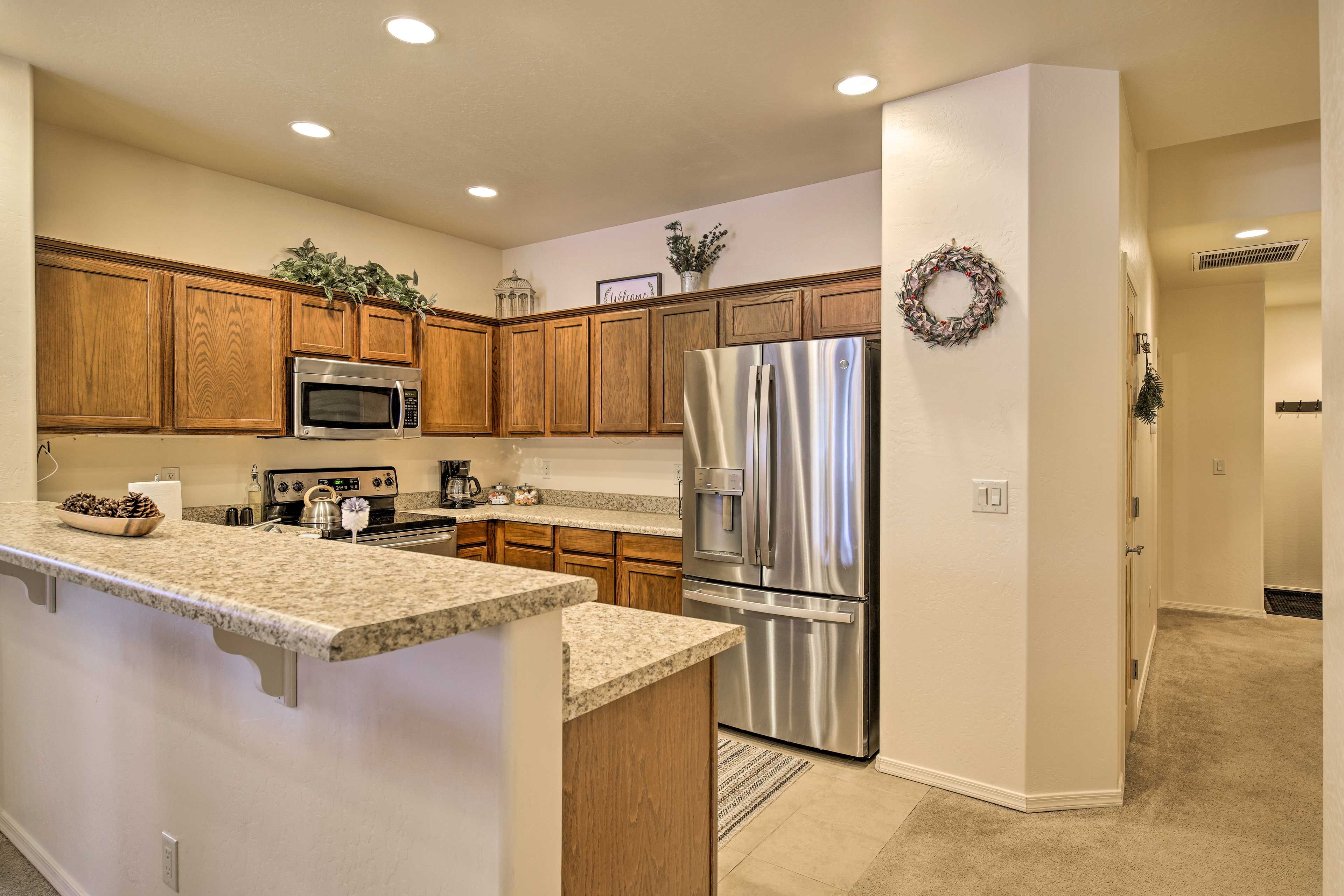 Kitchen | 1st Floor | Fully Equipped | Coffee Maker | Cooking Basics | Toaster
