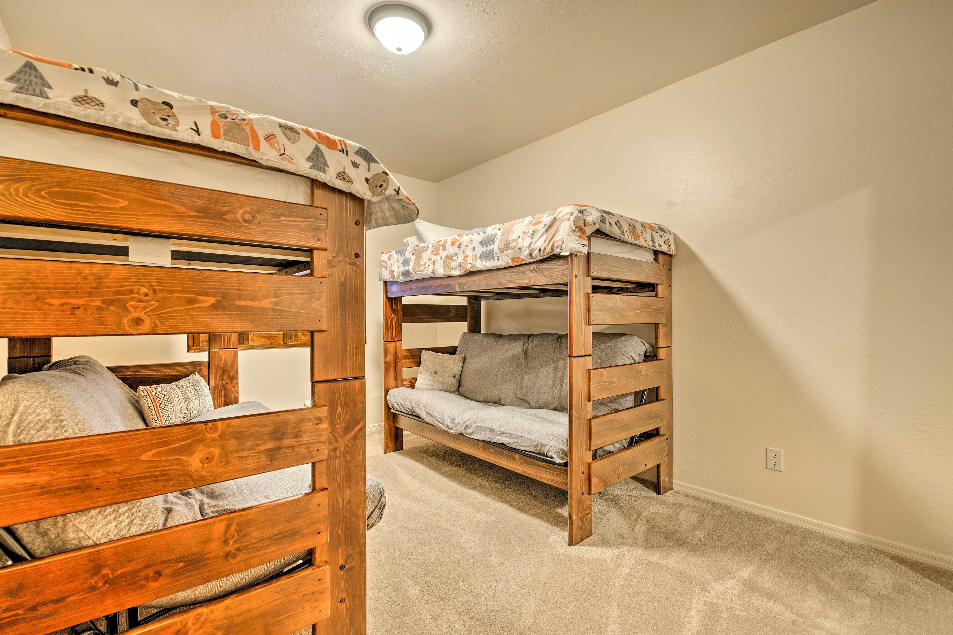 Bedroom 3 | 1st Floor | 2 Twin/Full Futon Bunk Beds