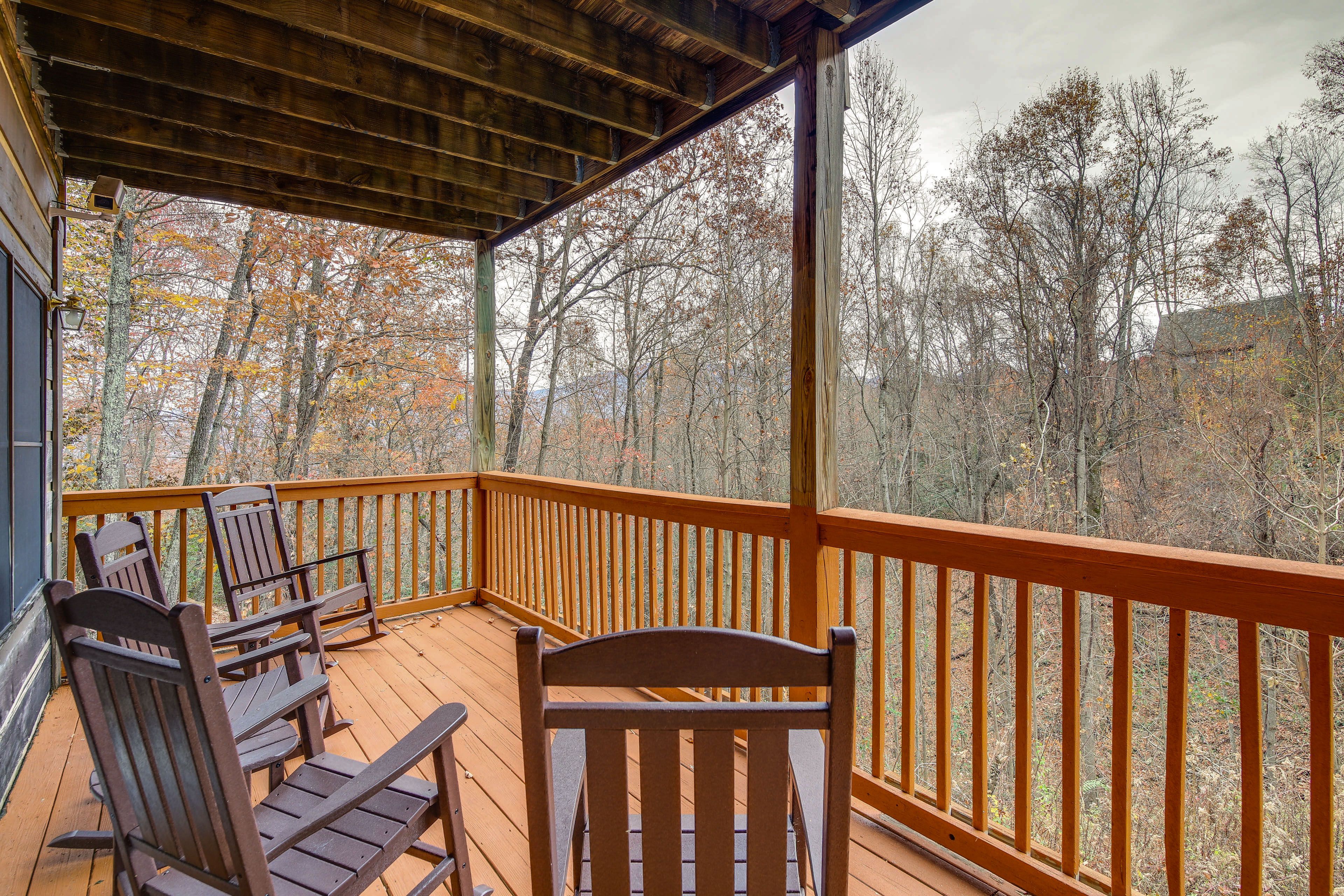 Furnished Deck | Outdoor Dining Area | Hot Tub | Mountain Views | Charcoal Grill