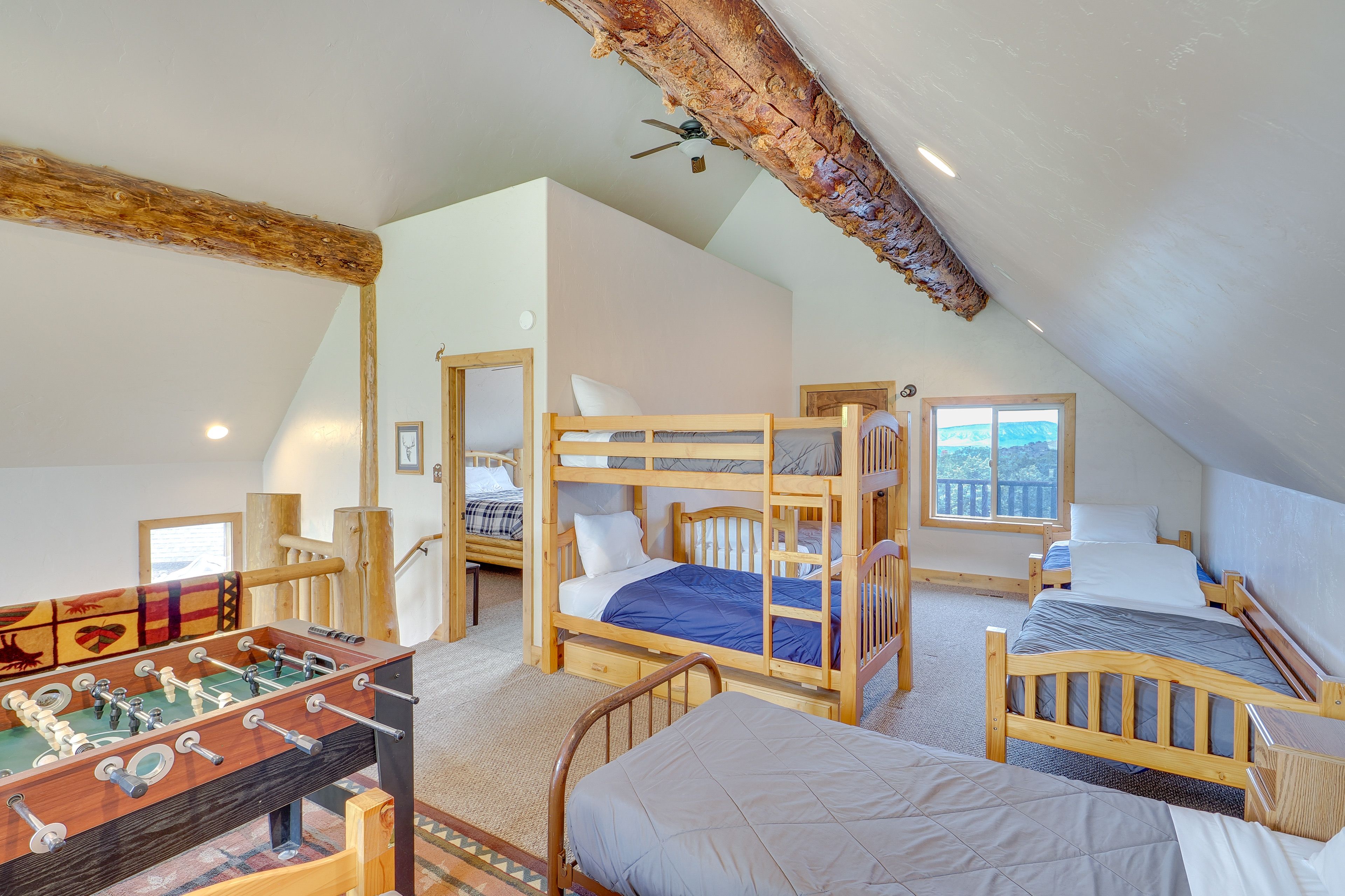 Loft | 5 Twin Beds | Twin Bunk Bed | Foosball Table