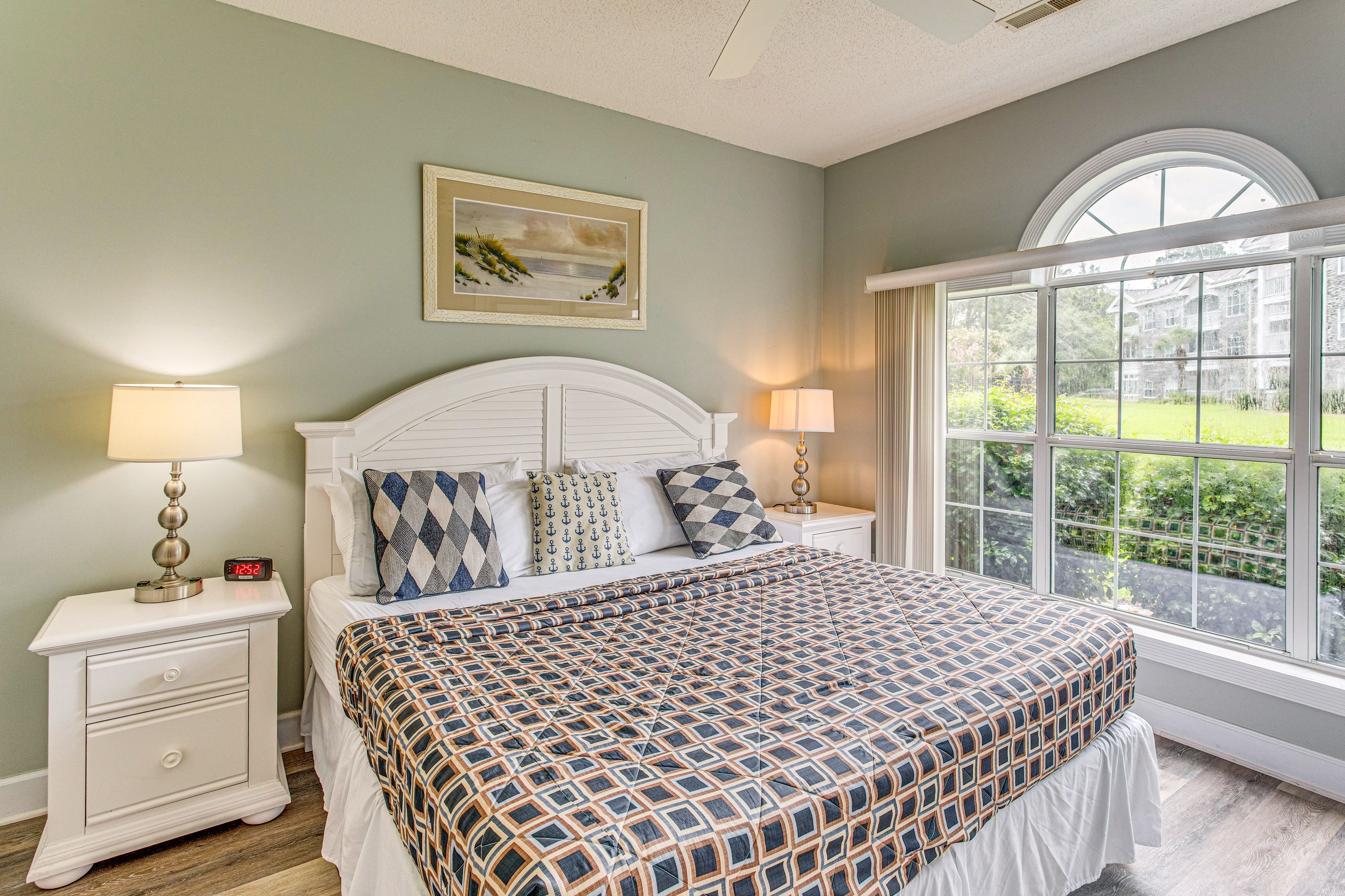 Bedroom 1 | King Bed | Linens Provided | Smart TV w/ Fire Stick