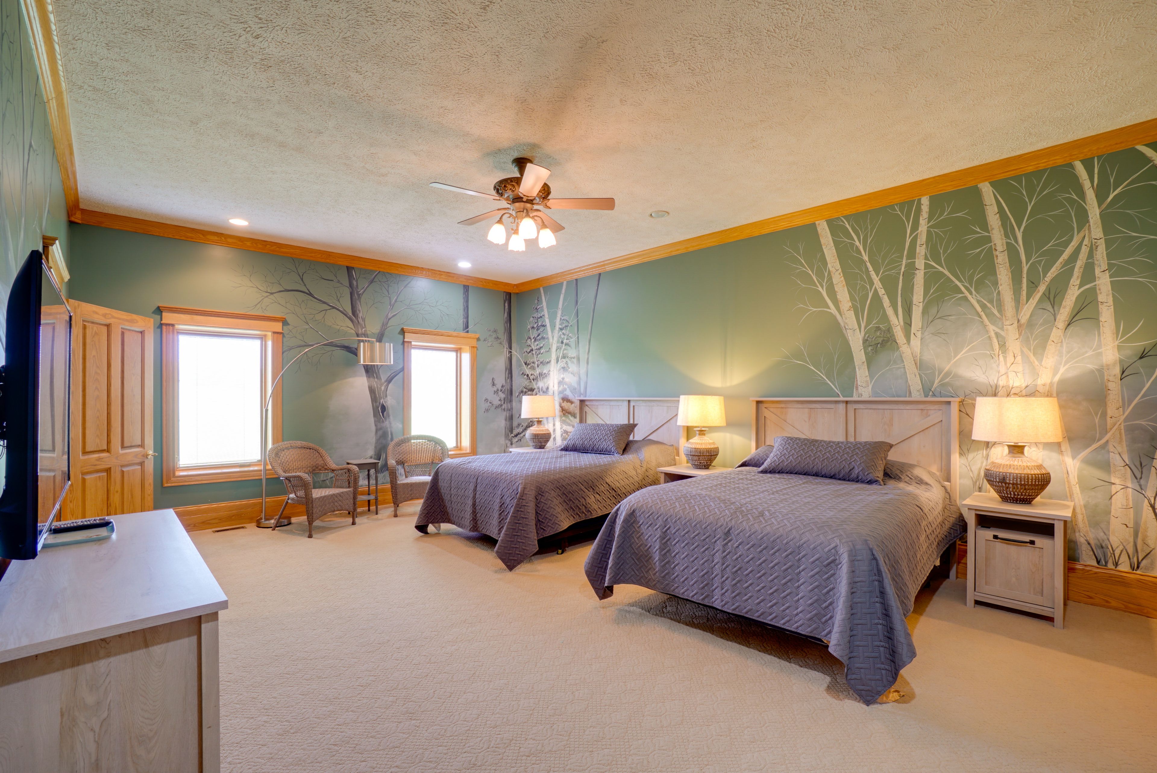 Bedroom 2 | 2 Queen Beds | 1st Floor | En-Suite Bathroom