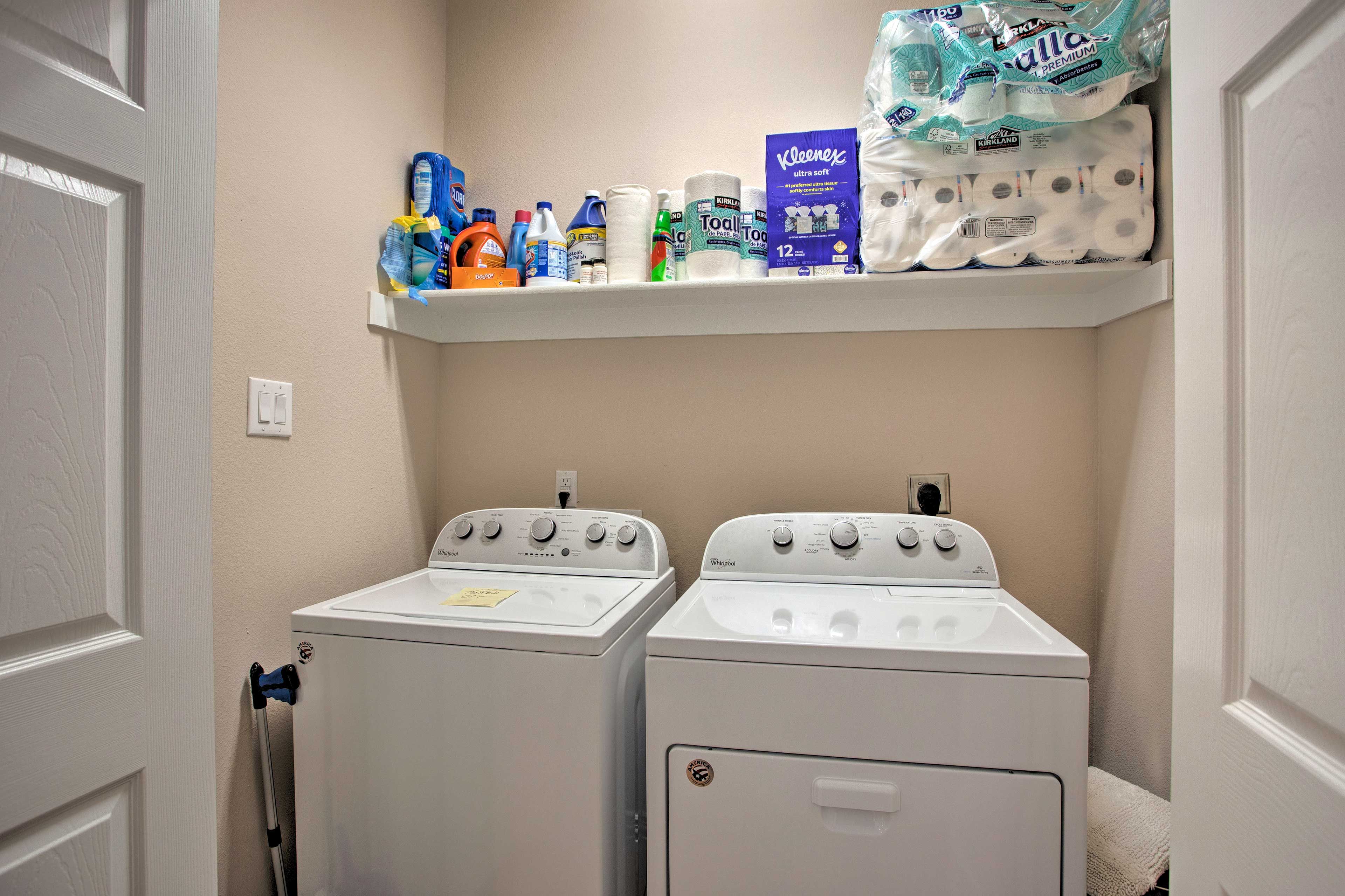 Laundry Area | Air Mattress Provided