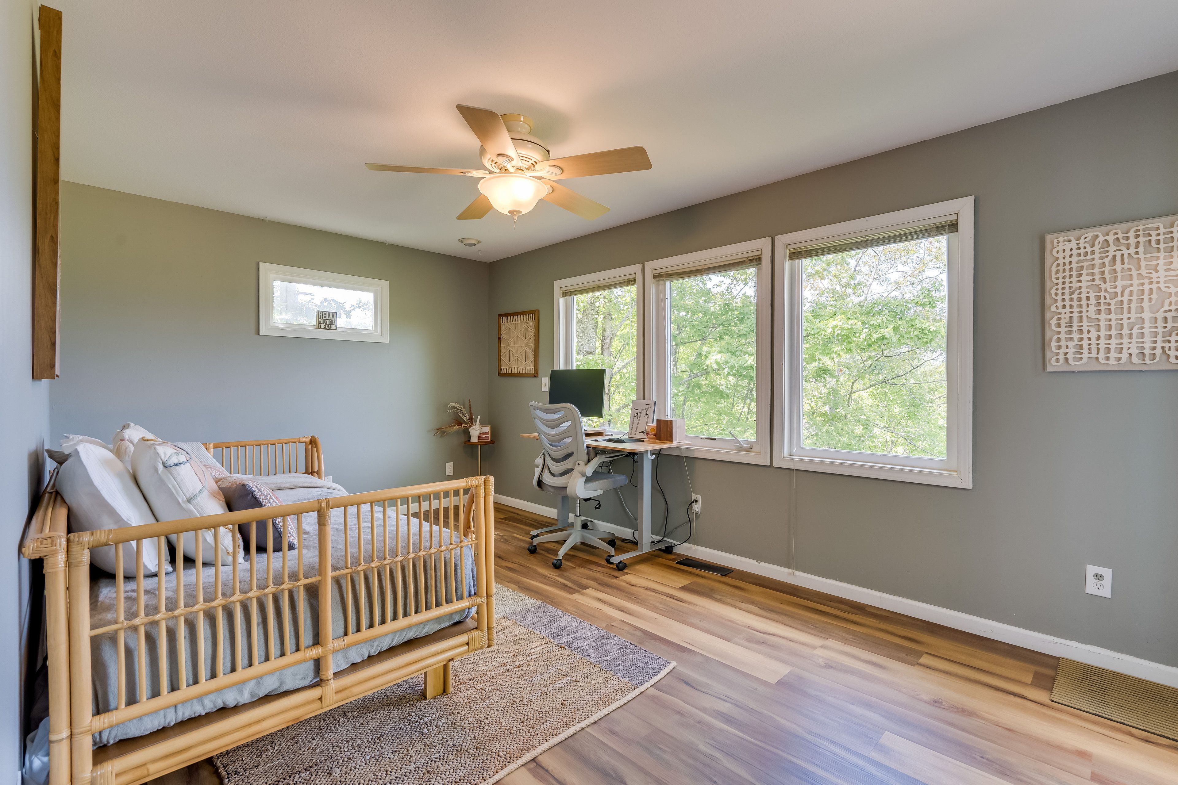 Office | Main Level | Twin Daybed | Standing Desk | Monitor | Panoramic Views