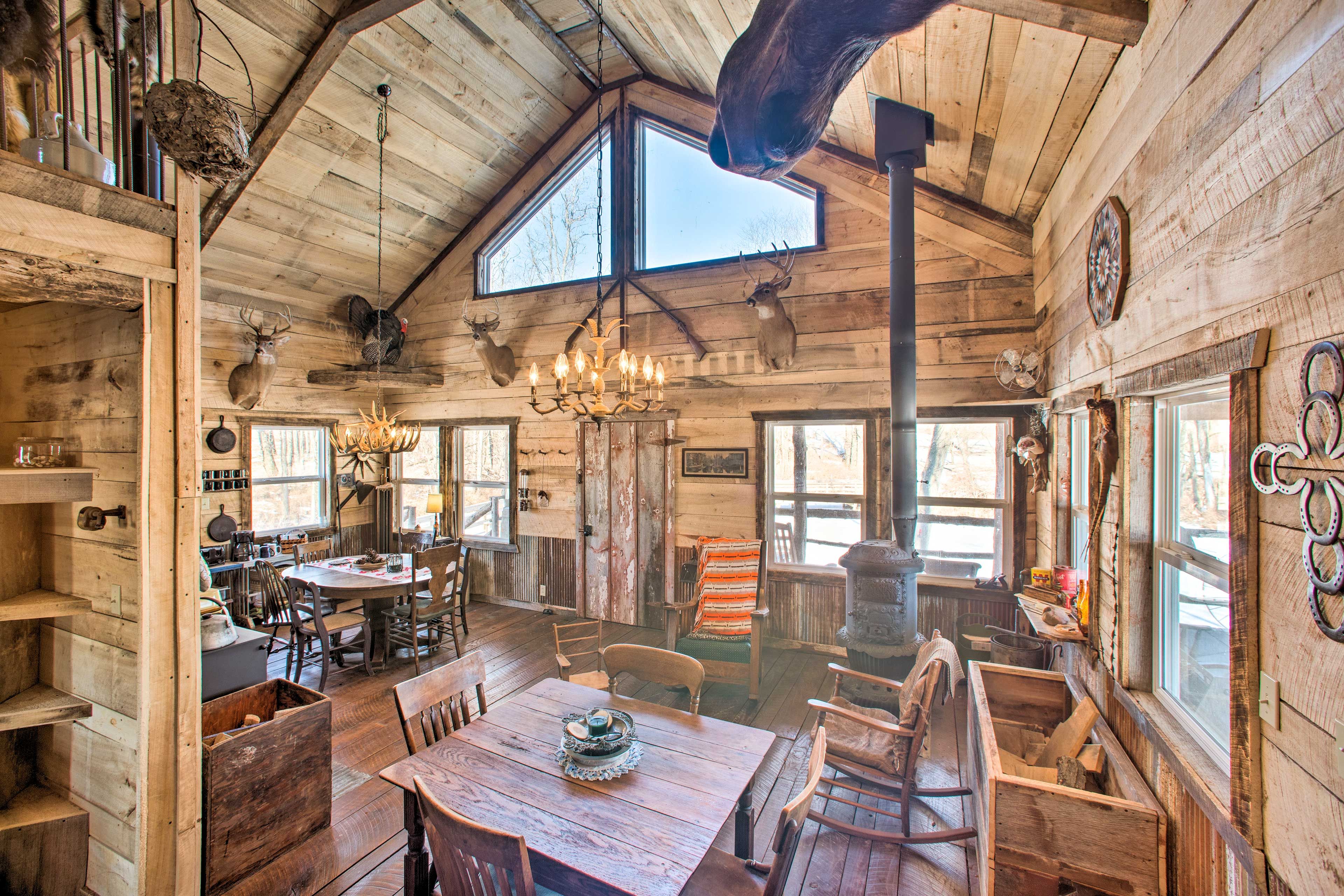 Living Room | 2 Dining Tables | 2 Wood-Burning Stoves | 1st Floor