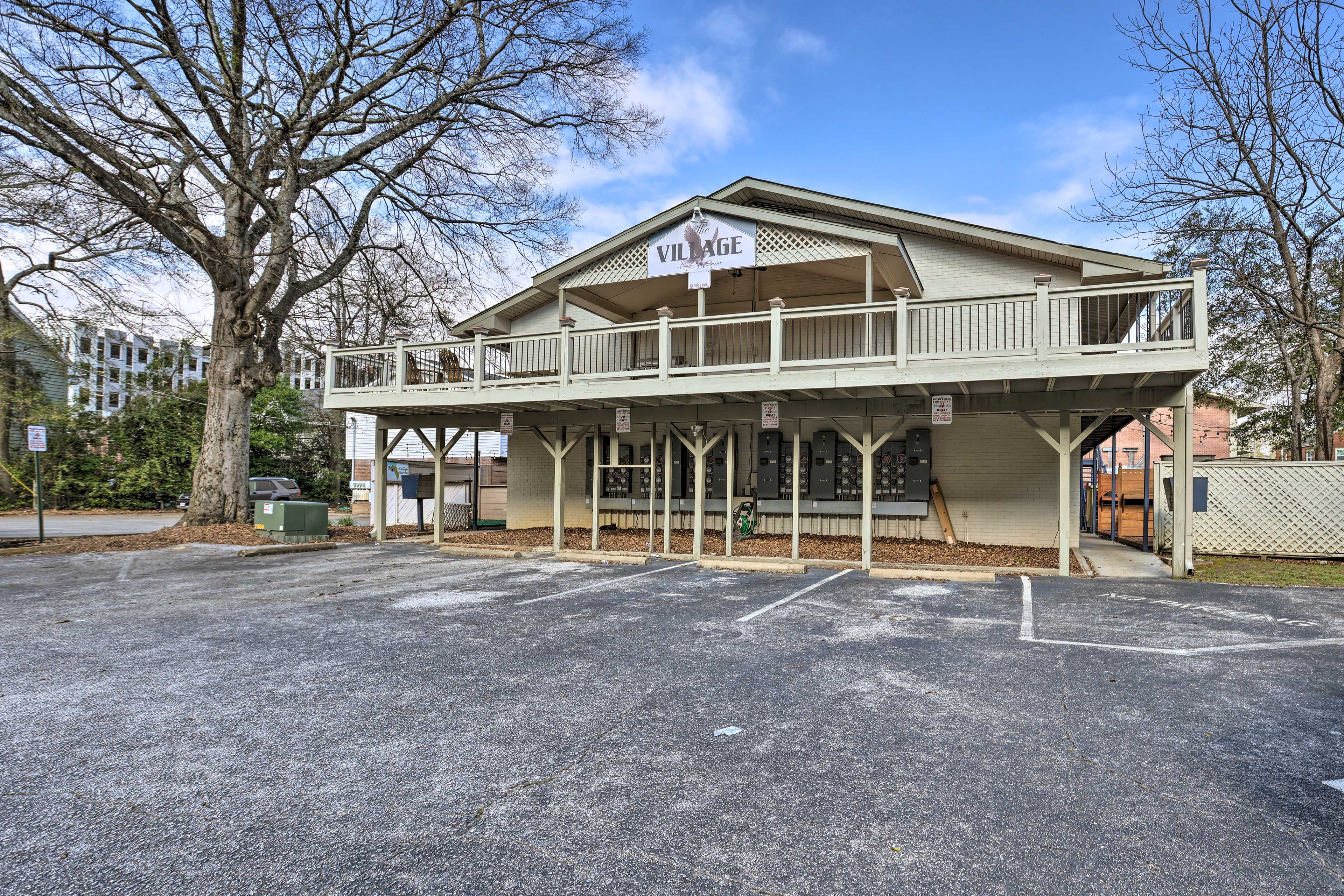Property Exterior | Community Parking Lot (1 Vehicle)