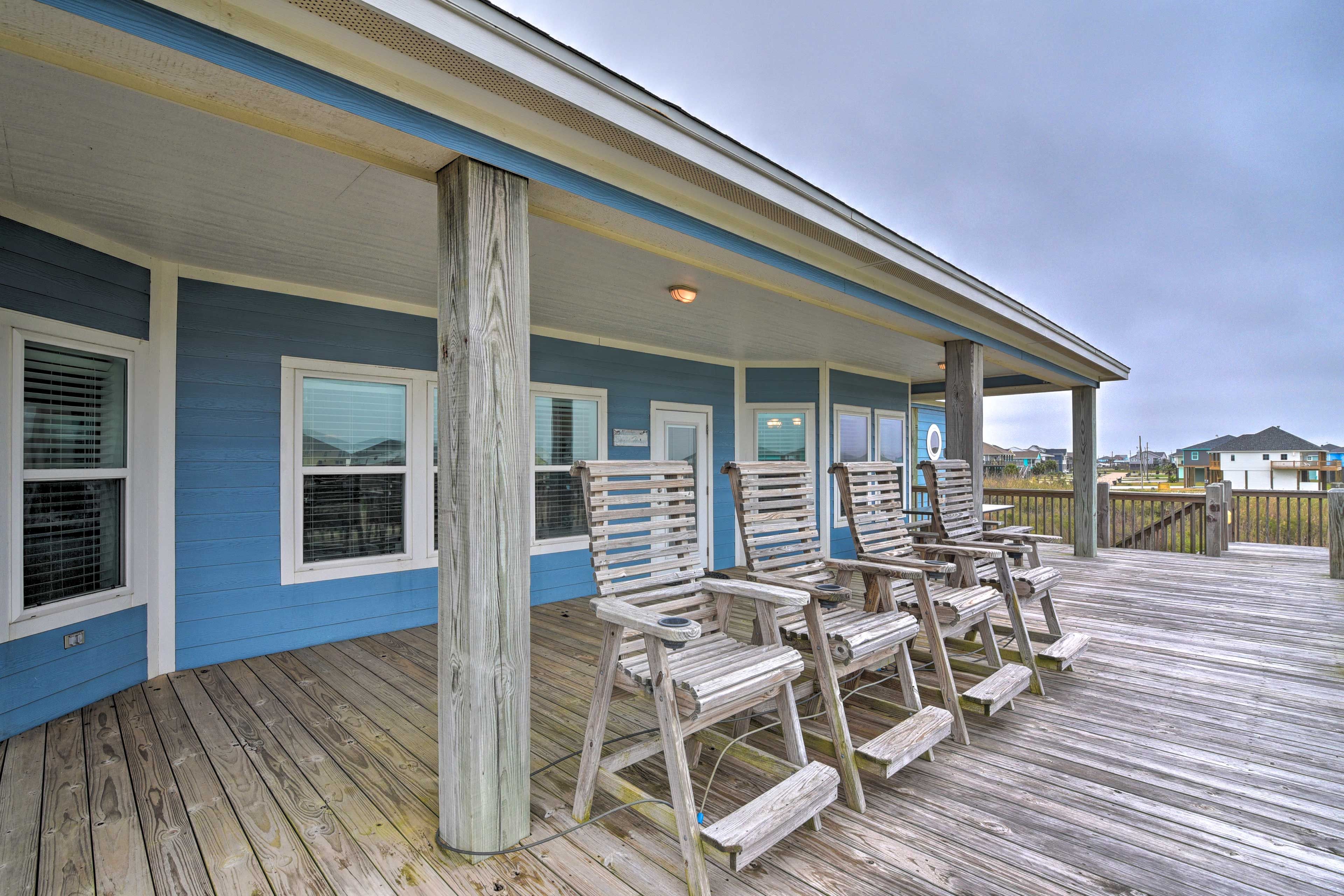 Port Bolivar Vacation Rental | 3BR | 2BA | Stairs Required | 1,602 Sq Ft
