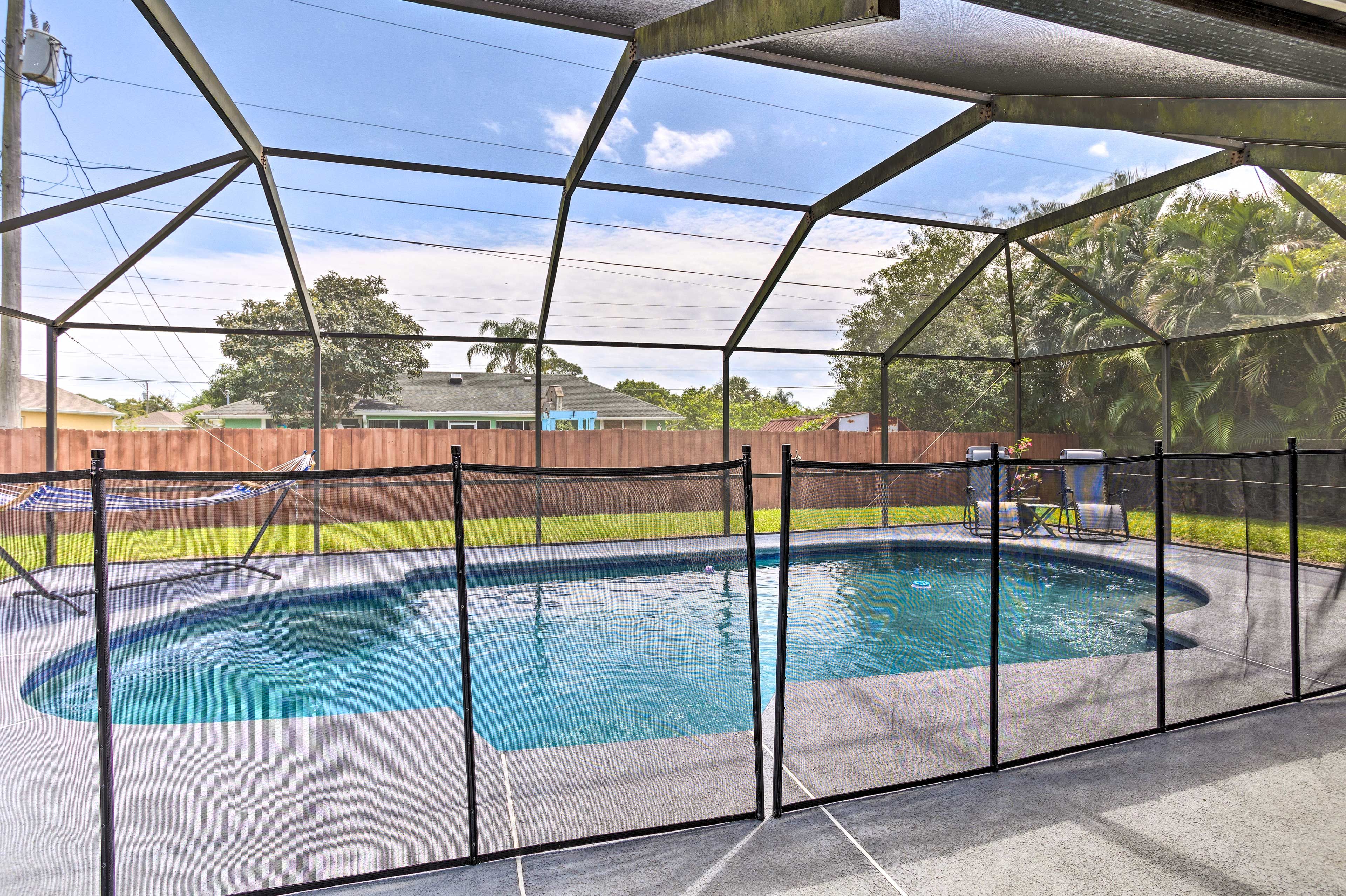 Lanai | Private Pool | Lounge Chairs | Hammock