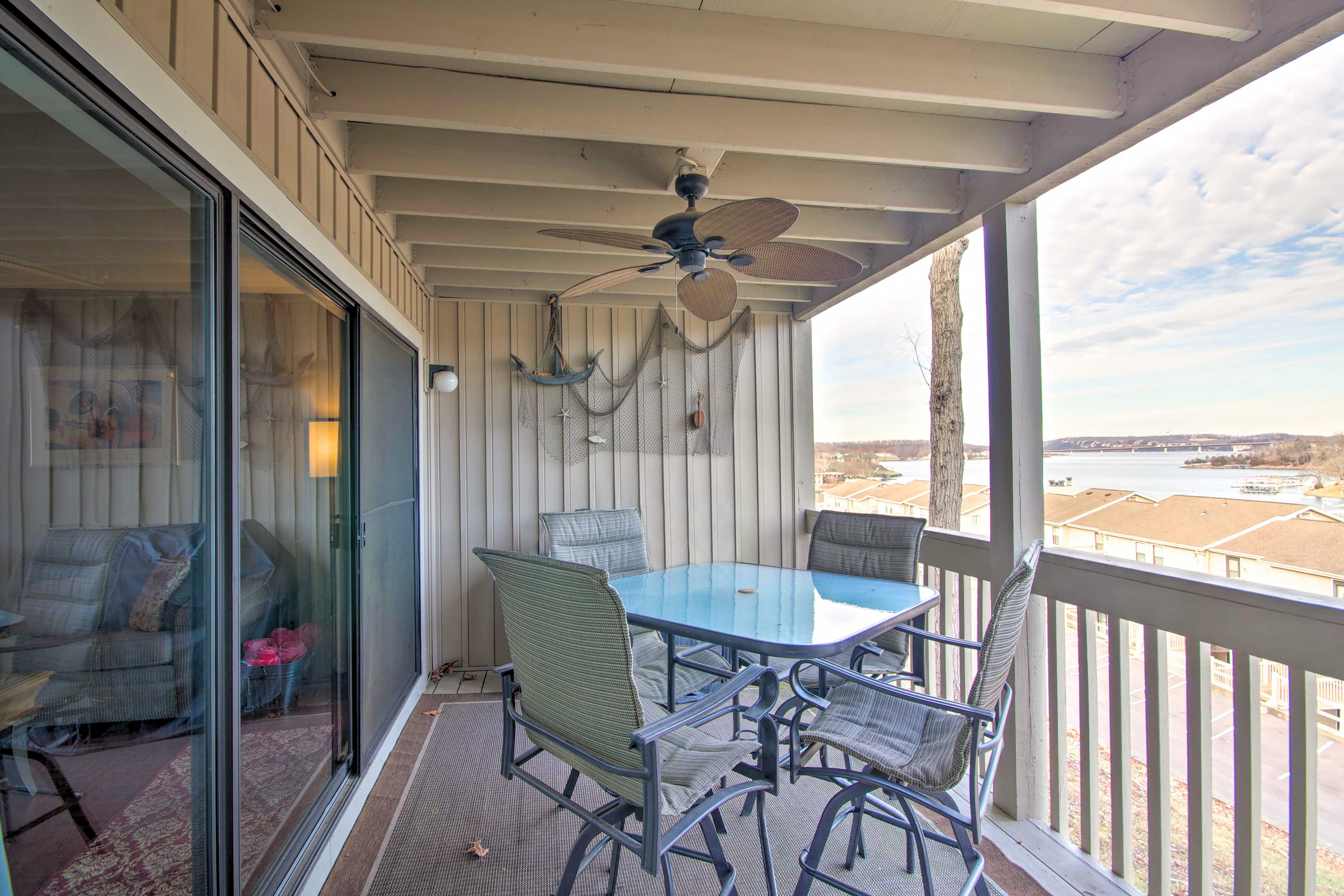 Condo Exterior | Private Furnished Balcony