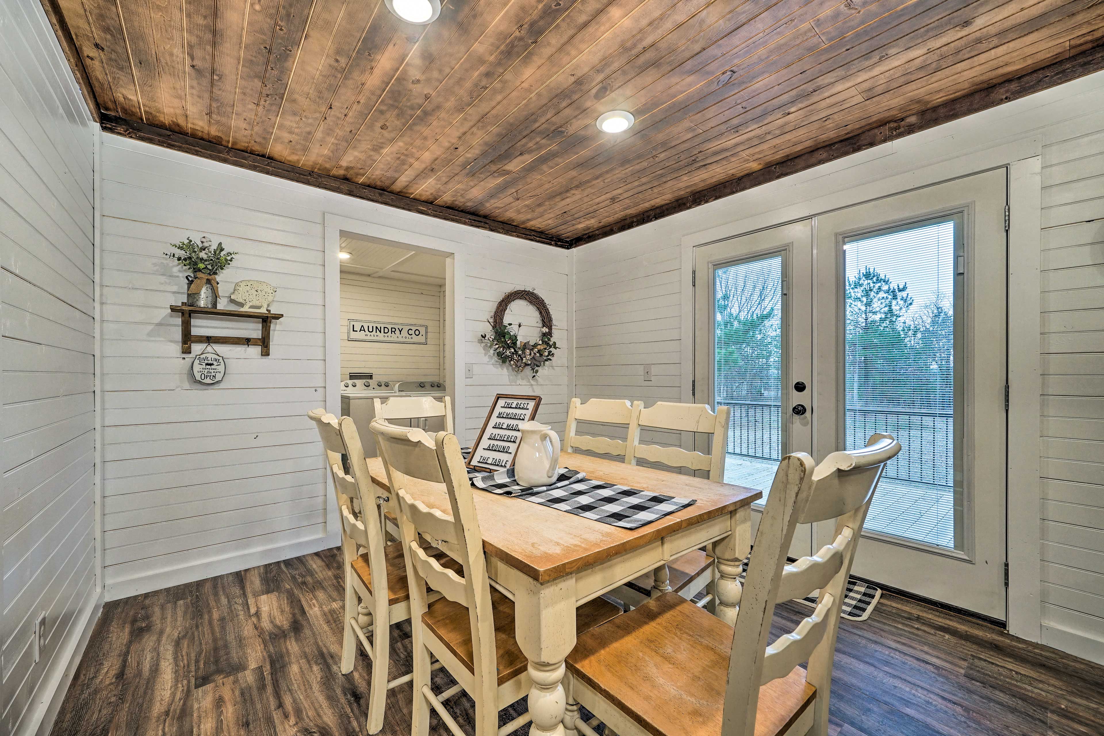 Dining Room | Dishware/Flatware Provided | Access to Deck