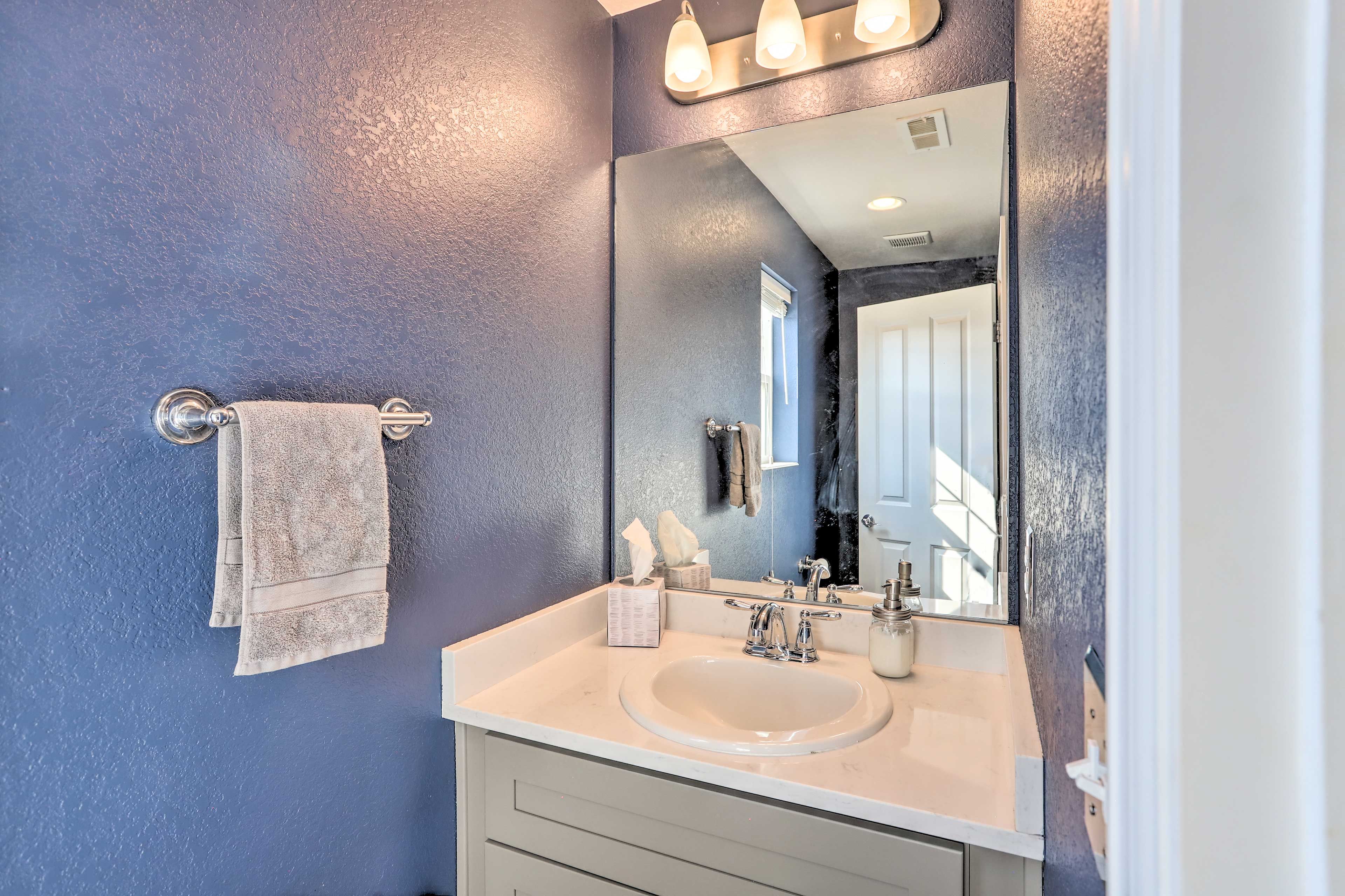 Half Bathroom | Iron & Board Provided