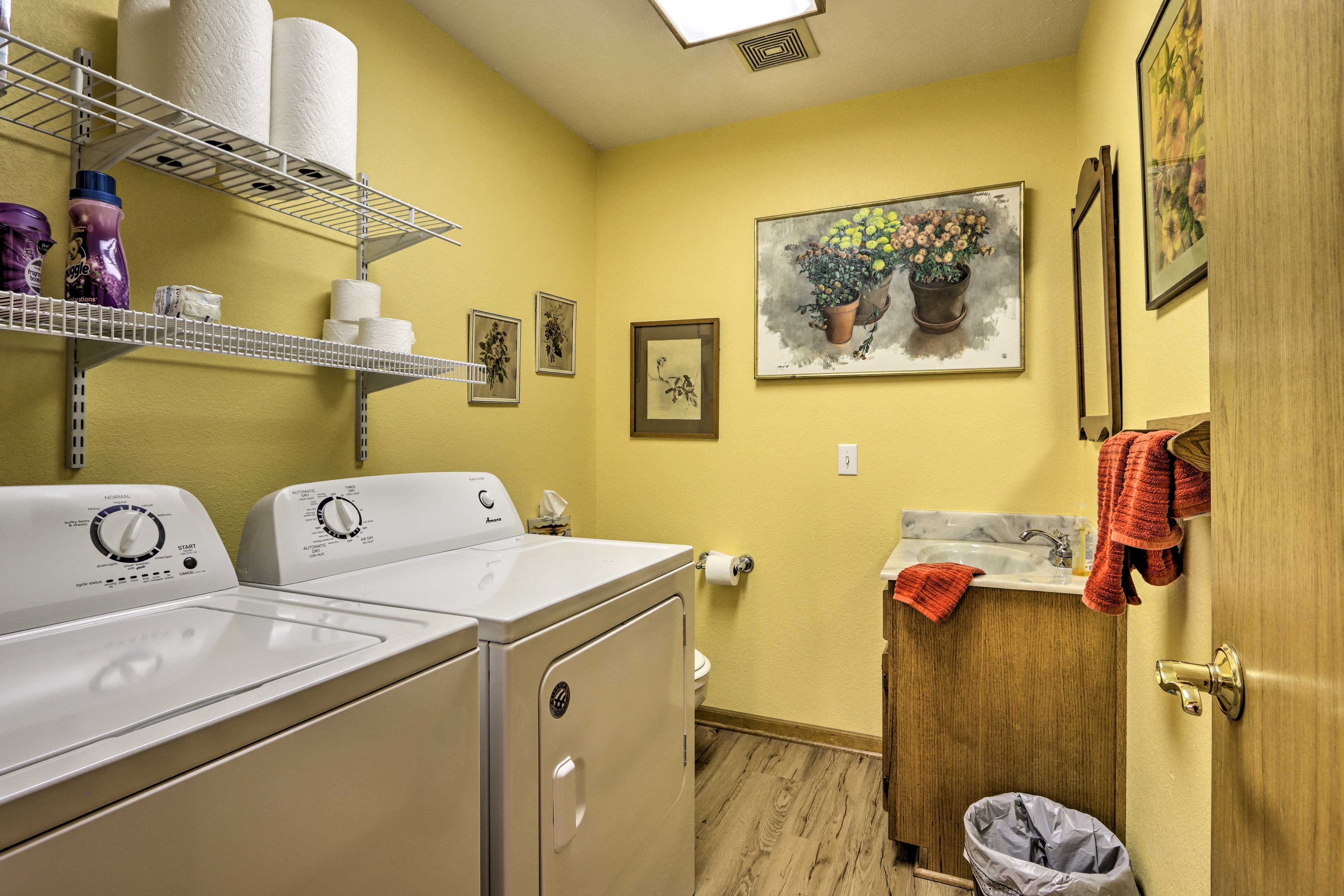 Half Bathroom & Laundry Room