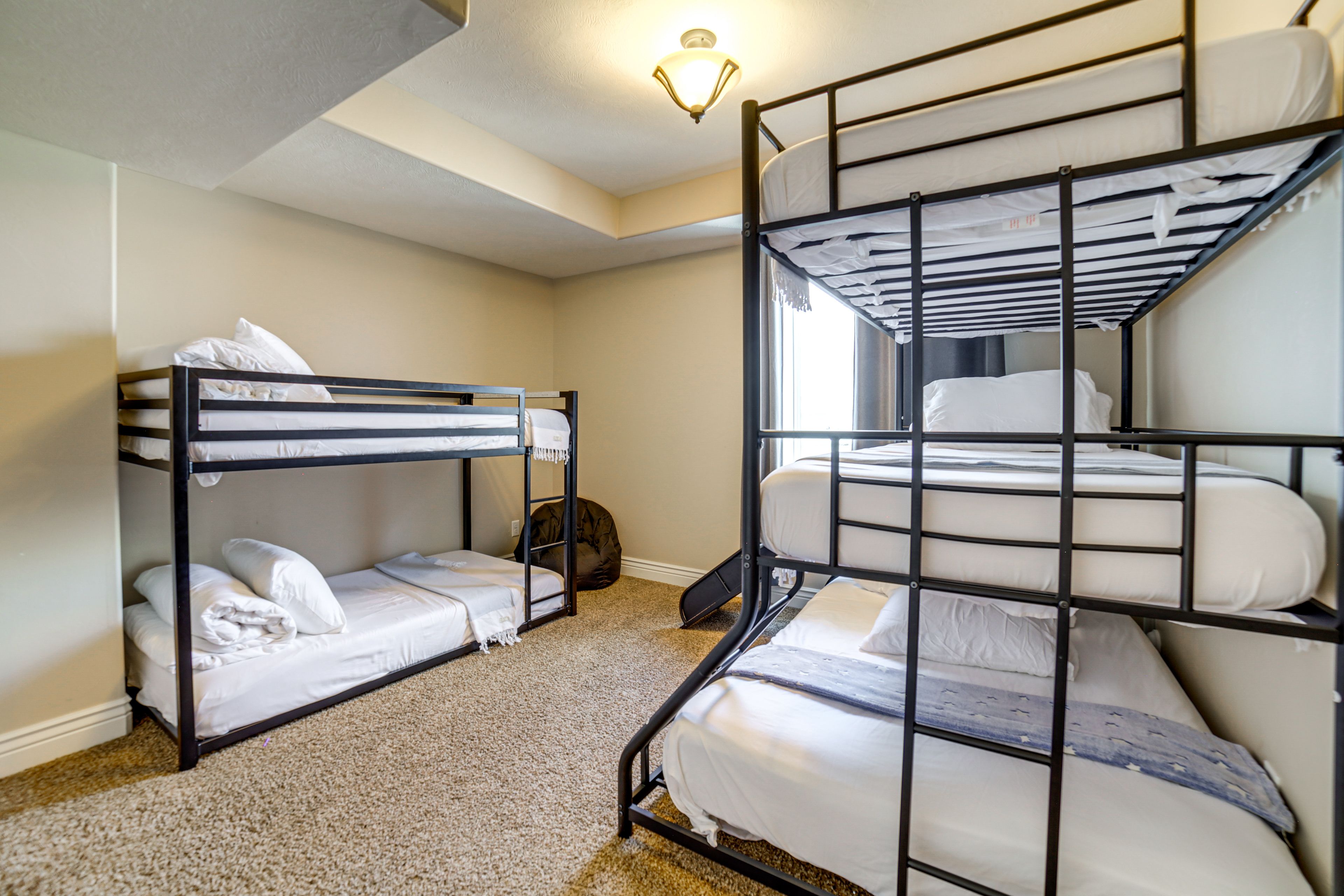 Bedroom 4 | Triple Twin Bunk Bed | Twin Bunk Bed | Basement Level