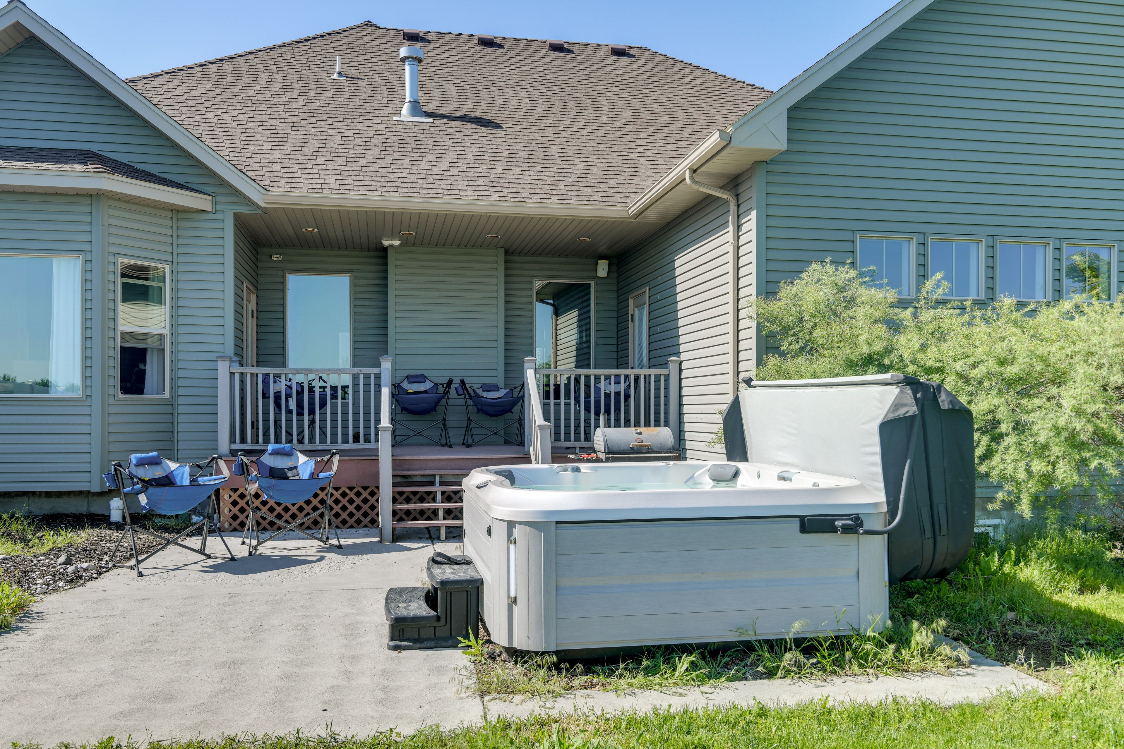 Patio | Private Hot Tub | Fire Pit w/ Seating