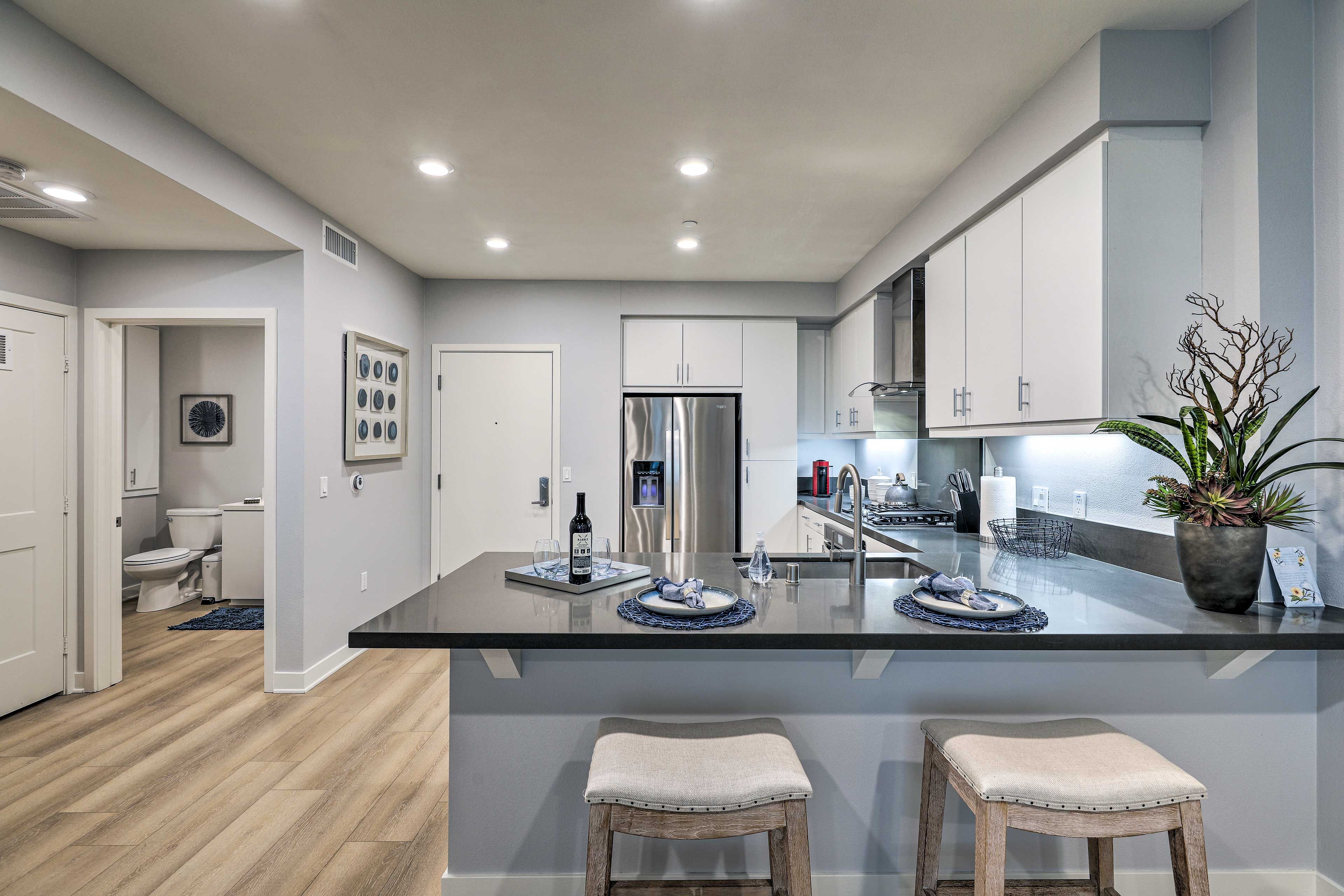 Kitchen | Fully Equipped | Stainless Steel Appliances