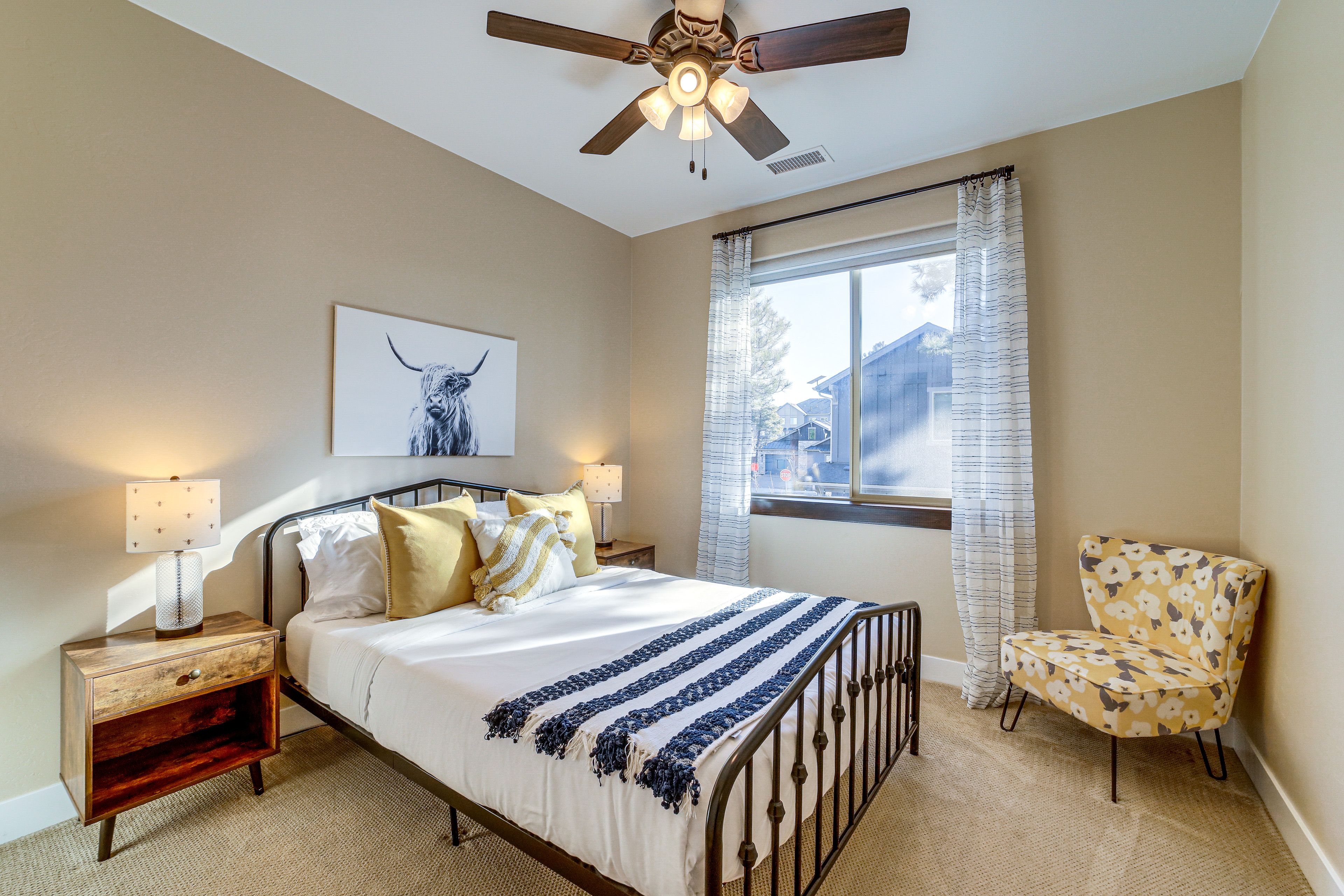 Bedroom 3 | Queen Bed | 2nd Floor | 2 Flights of Stairs to Access