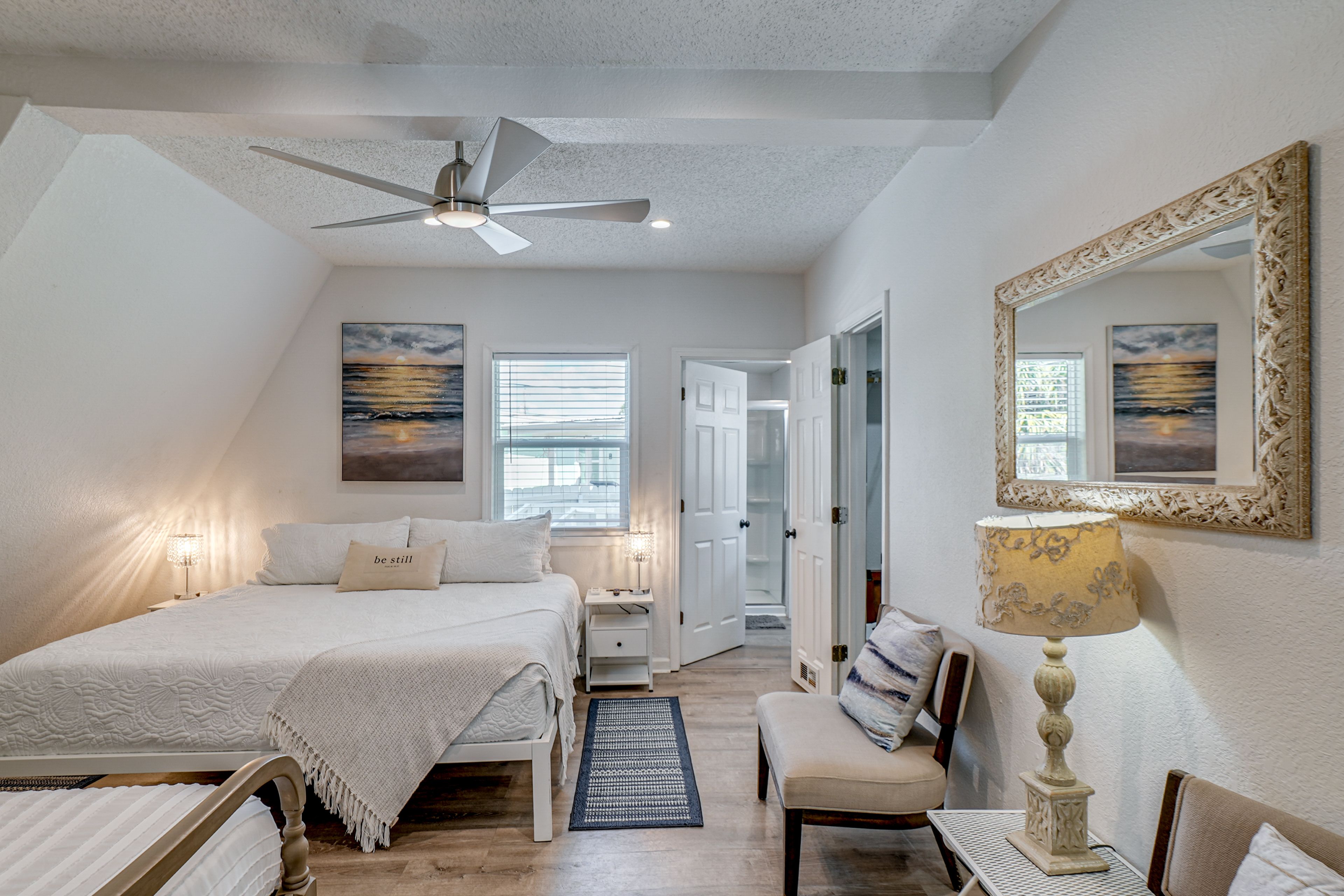 Bedroom 1 | Main Level | King Bed | Twin Daybed | En-Suite Bathroom | Smart TV