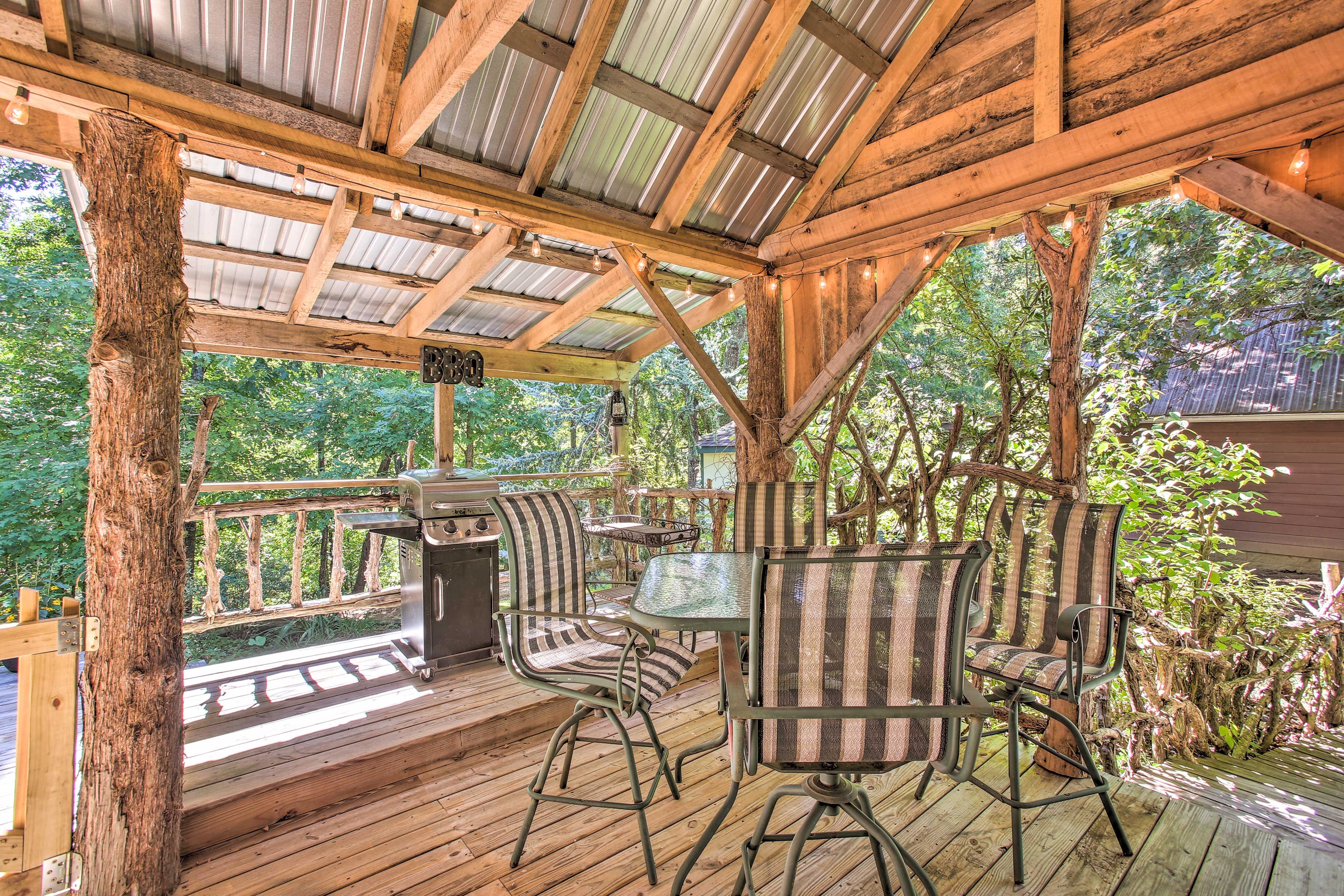 Covered Back Deck | Gas Grill | Porch Swing