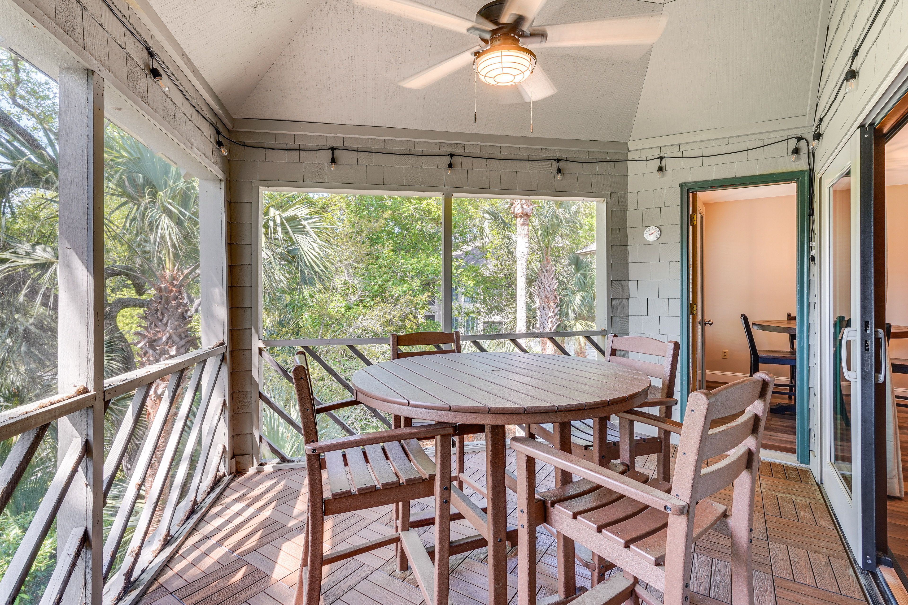 Screened Balcony | Ceiling Fan