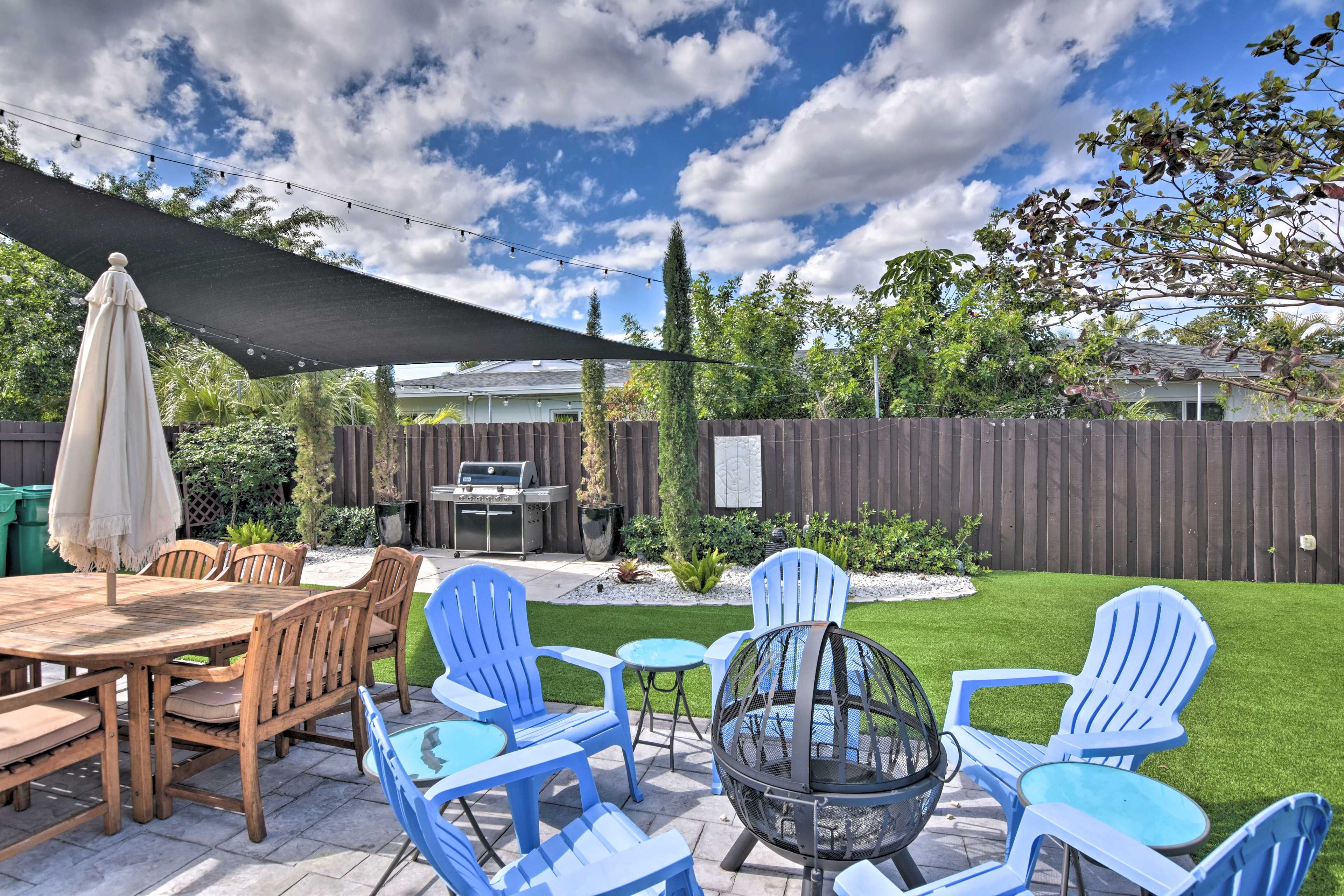 Backyard | Fire Pit | Adirondack Chairs
