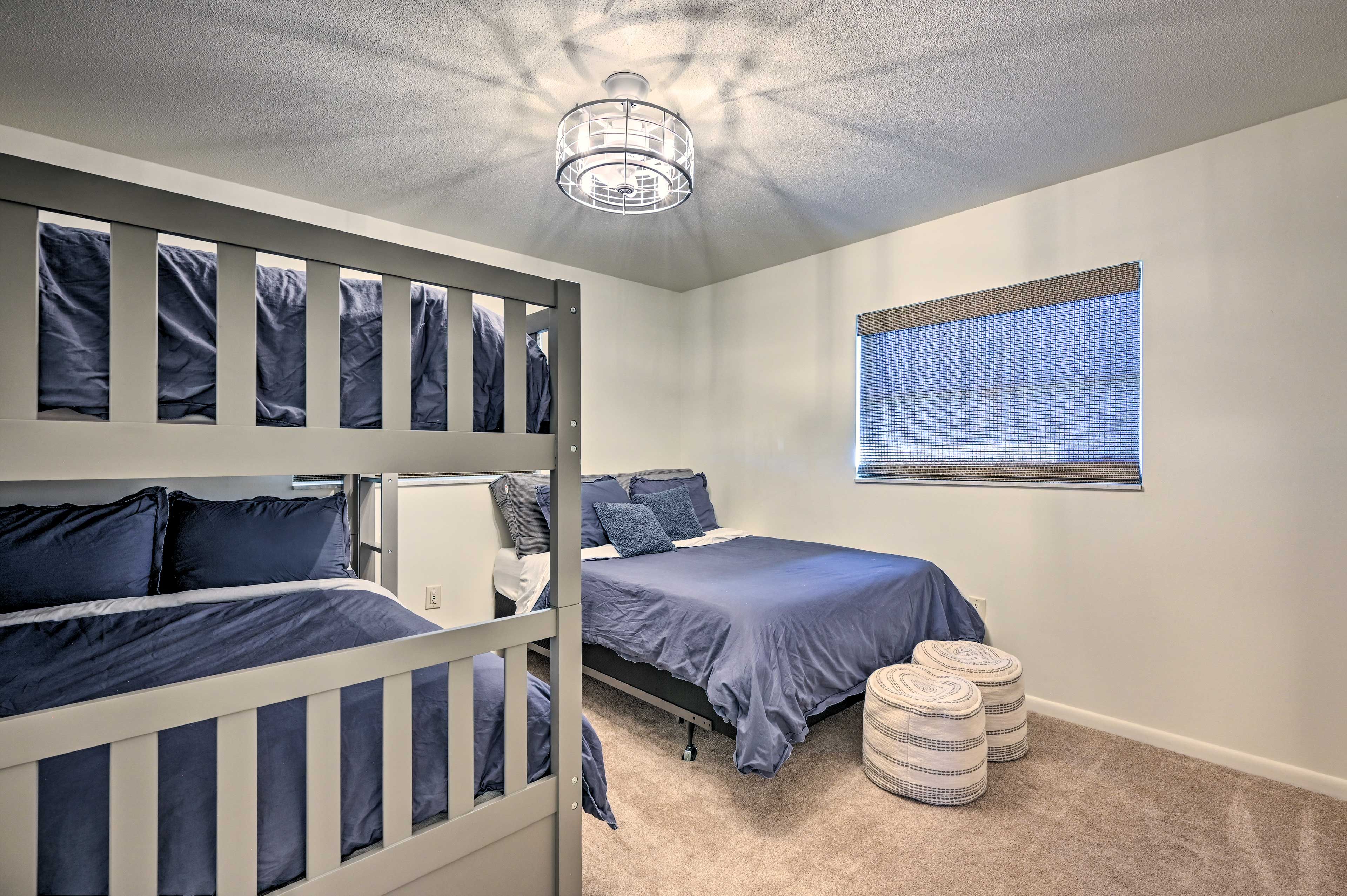 Bedroom 2 | Queen Bed | Full Bunk Bed | Linens Provided