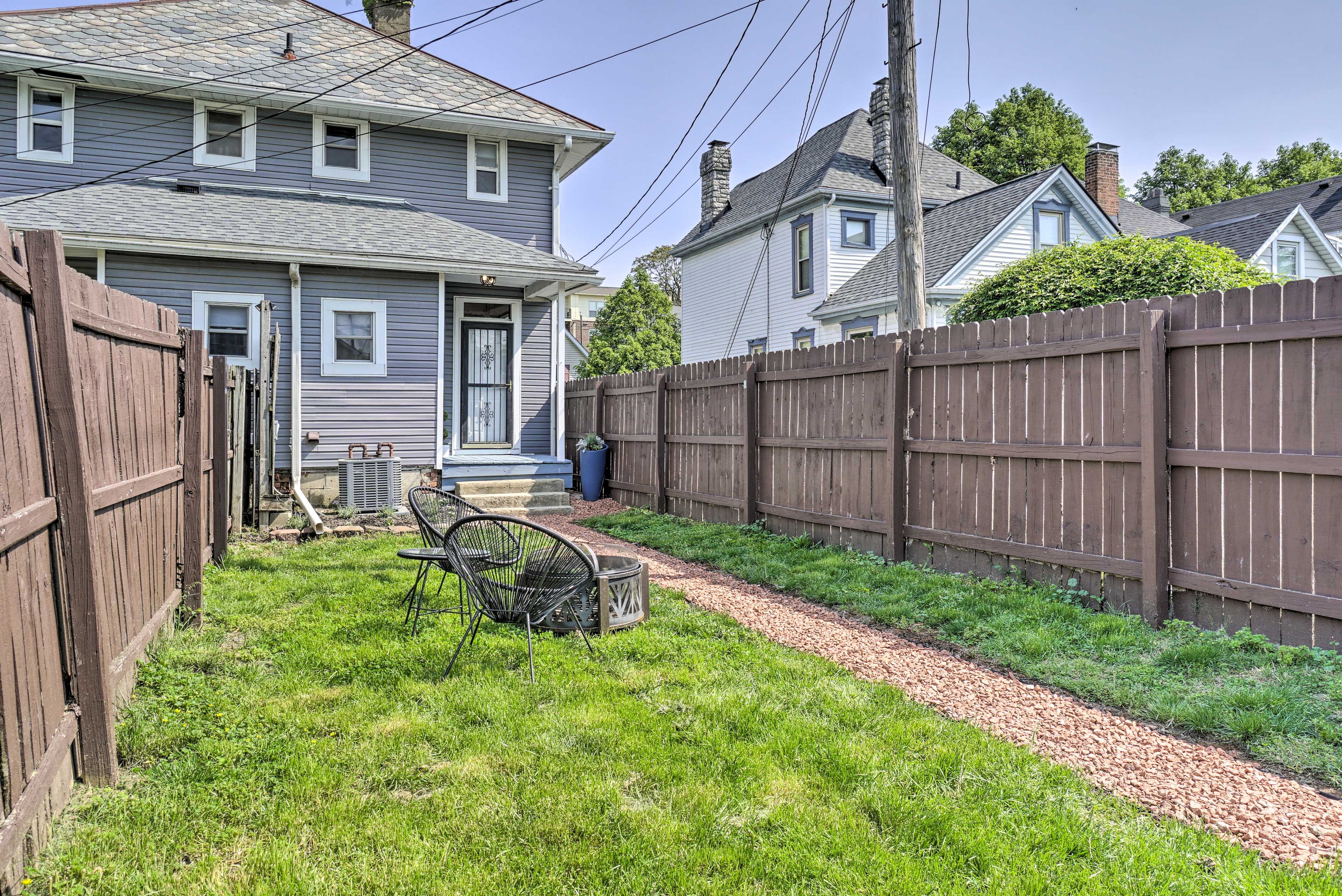 Fenced Yard | Wood-Burning Fire Pit