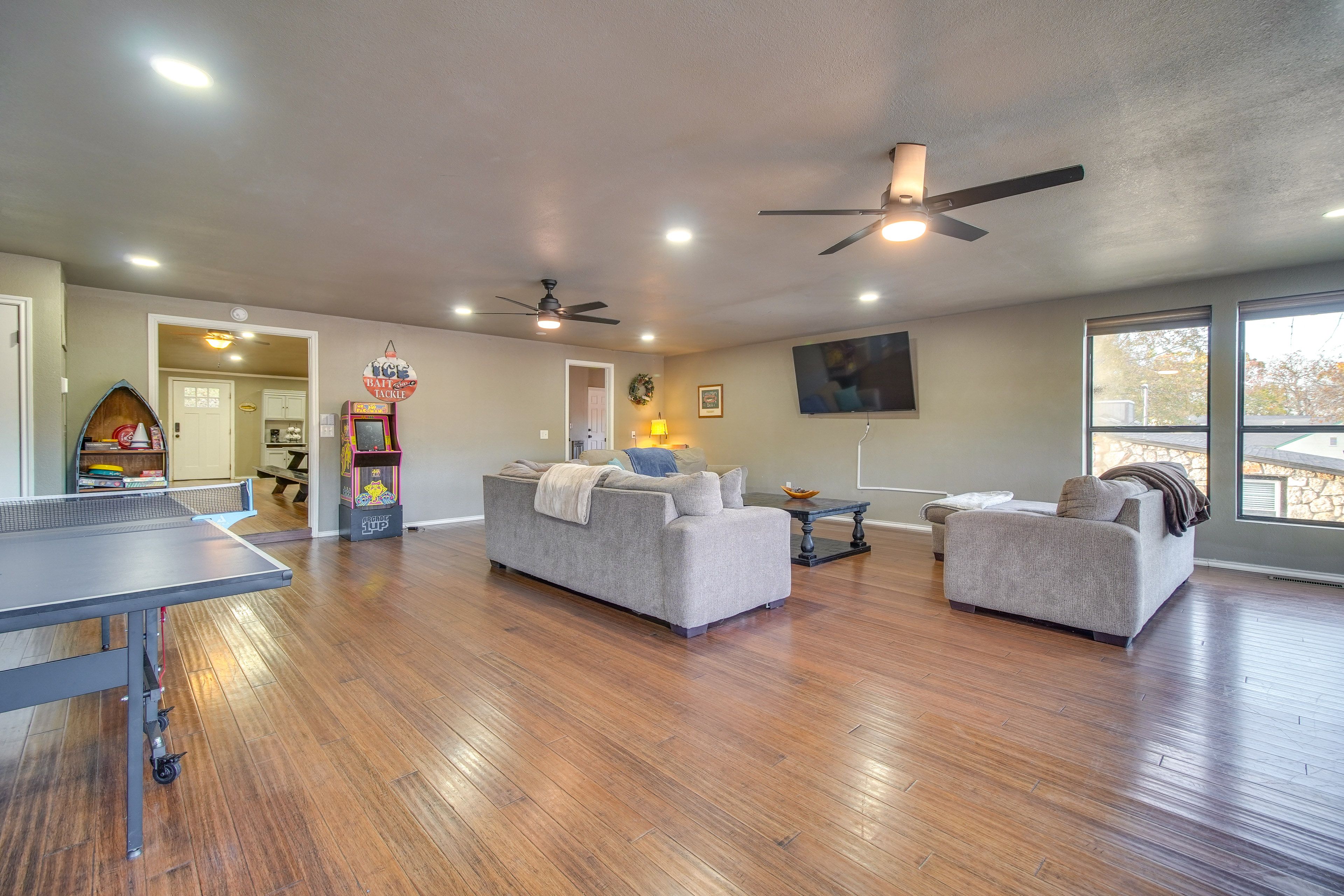 Living Room | Main Level | Ping Pong Table | Foosball Table | Board Games
