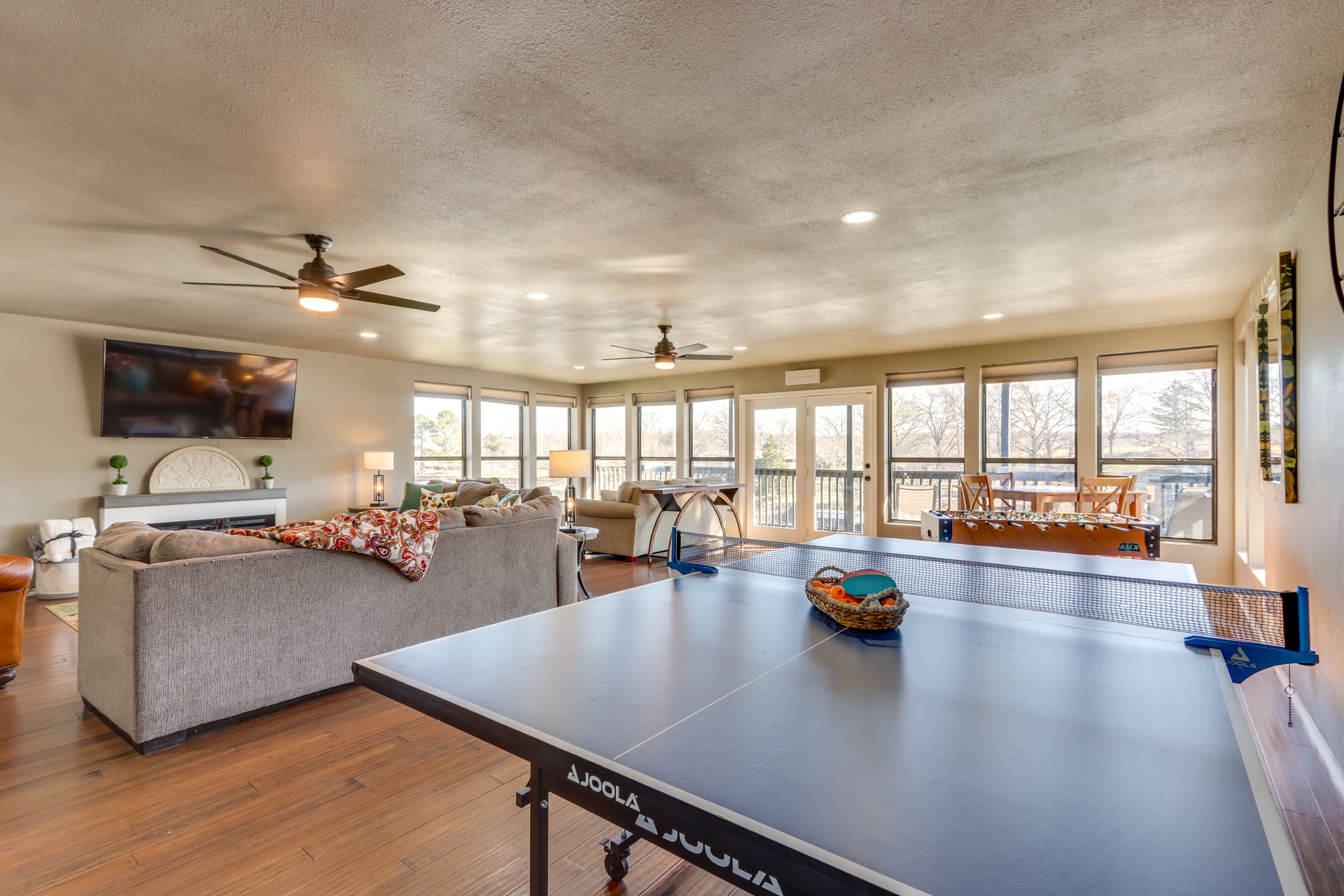 Living Room | Main Level | Ping Pong Table | Foosball Table | Board Games