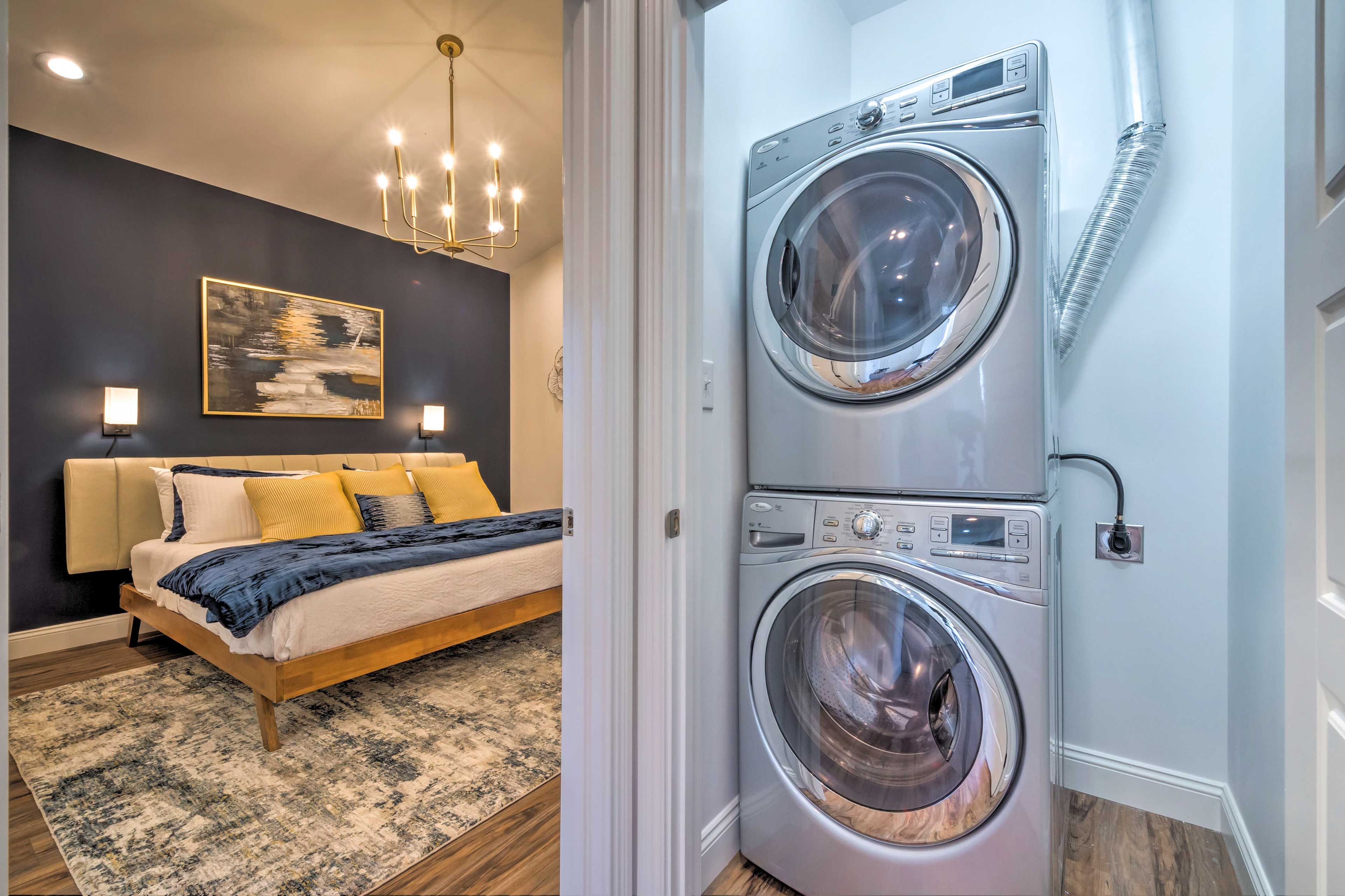 Bedroom 1 | Washer + Dryer | Iron + Board