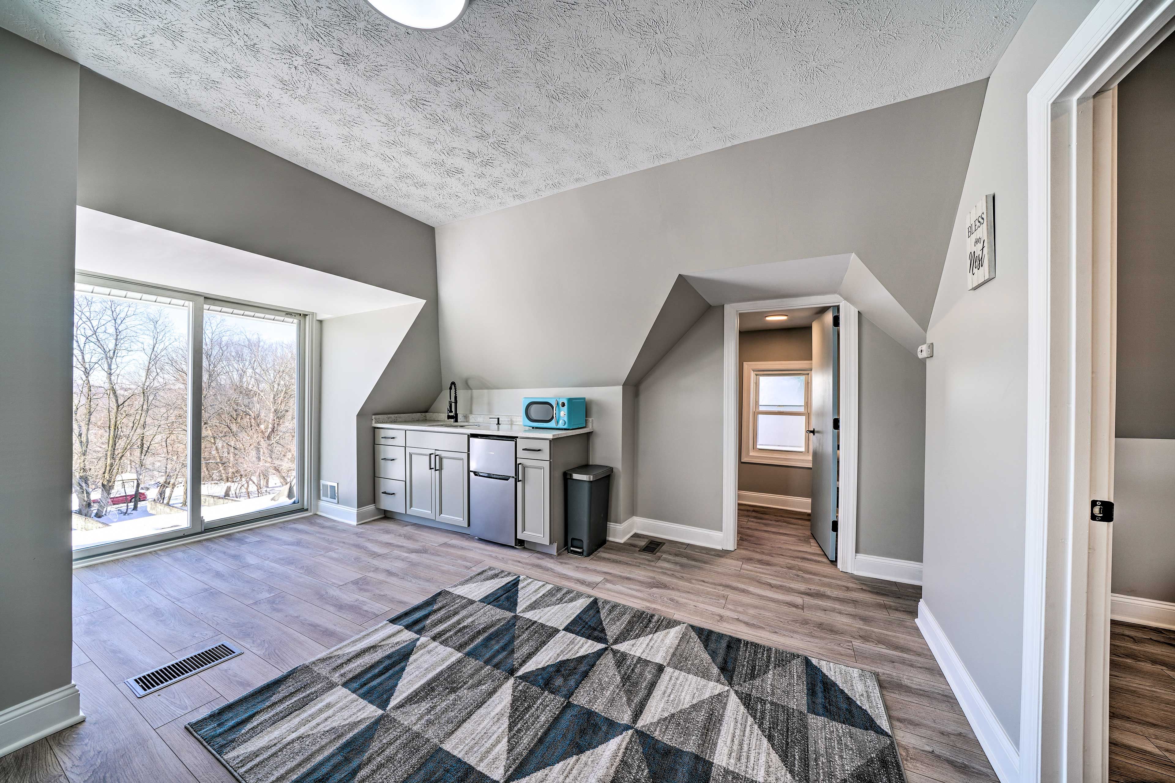 Lofted Area | Well-Equipped Kitchenette