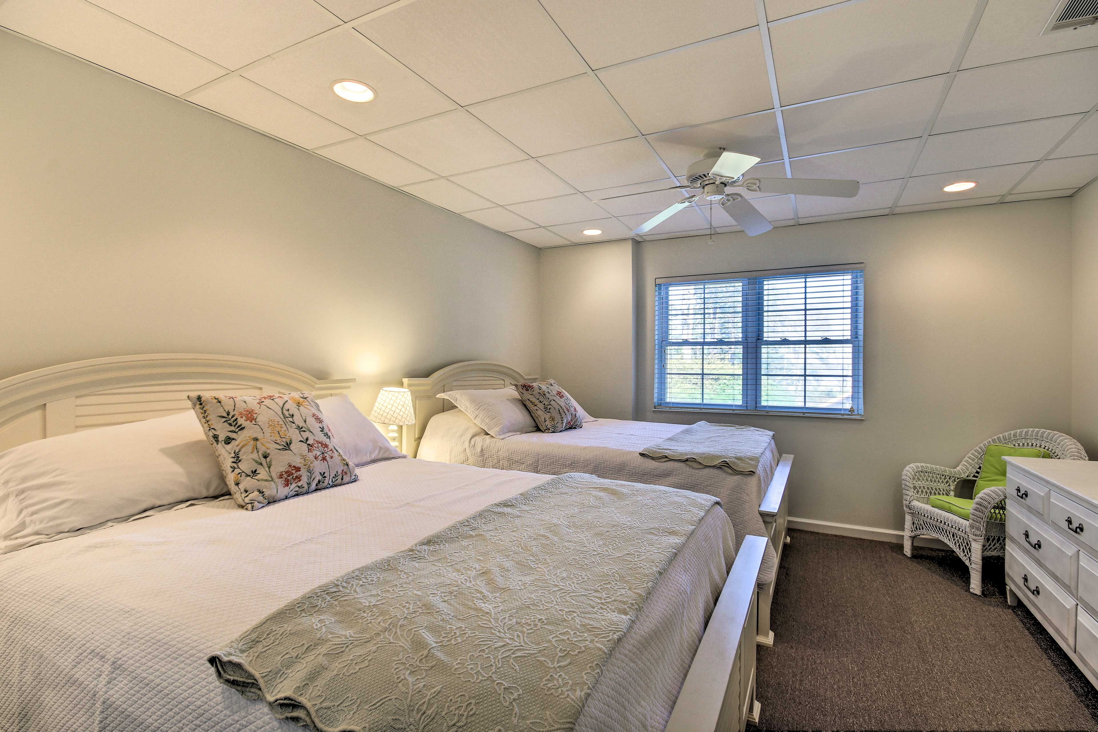Bedroom 4 | 2 Queen Beds | Basement | Stairs Required to Access