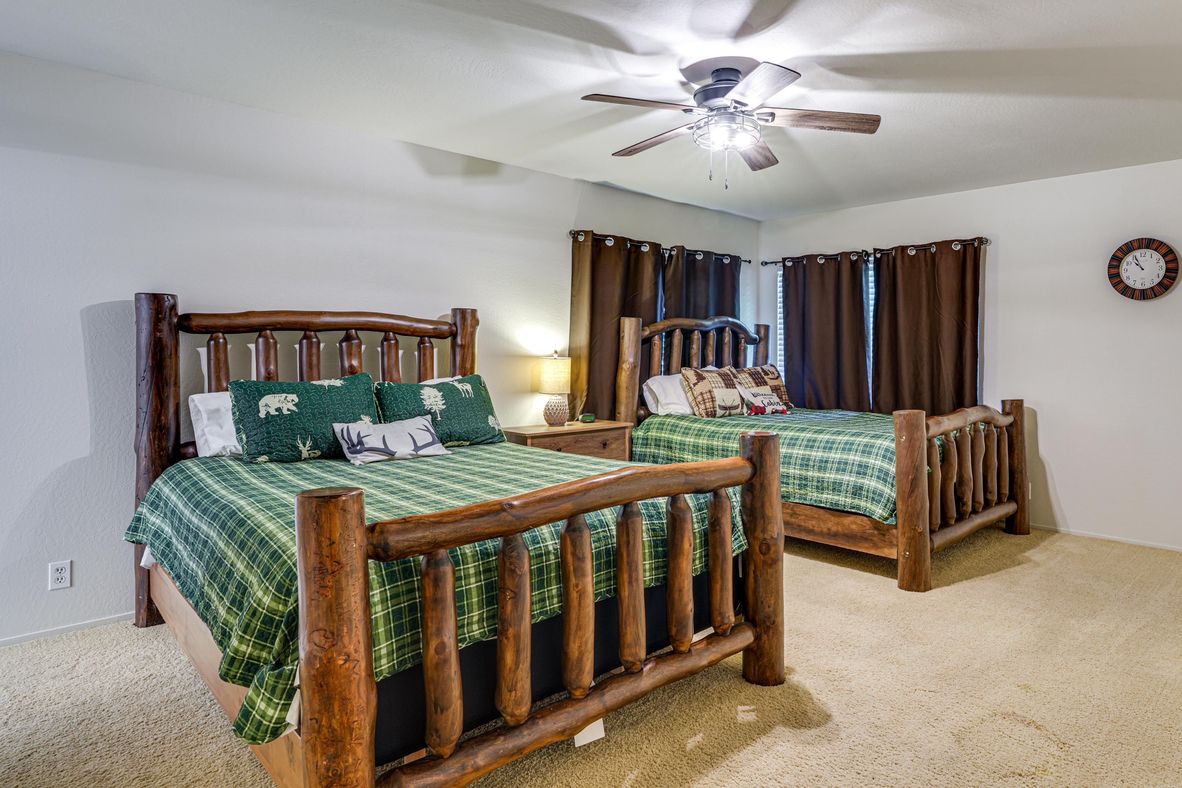 Bedroom 1 | 2 Queen Beds | Linens Provided | En-Suite Bathroom