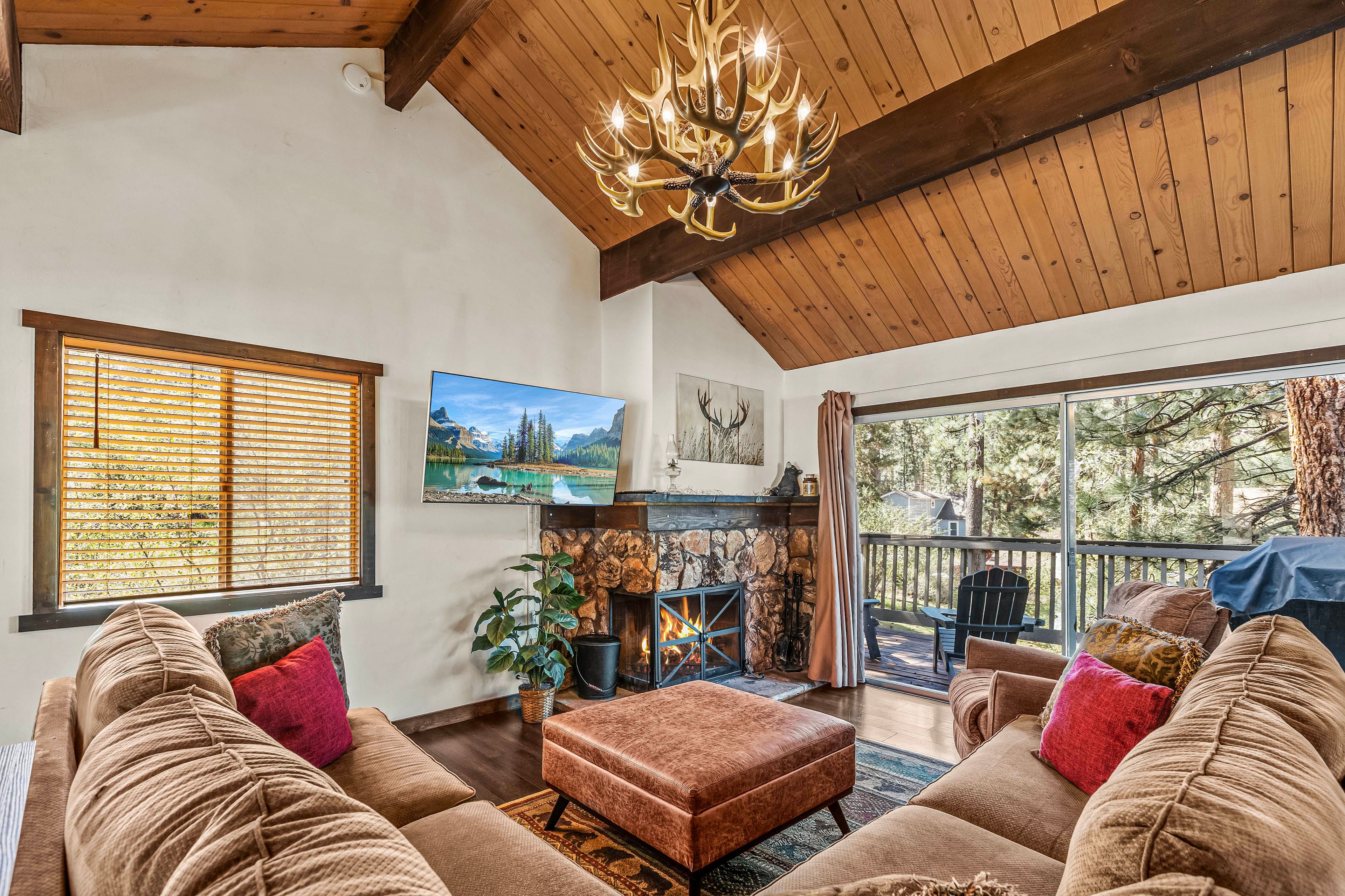 Living Area | Main Level | Smart TV | Wood-Burning Fireplace | Free WiFi