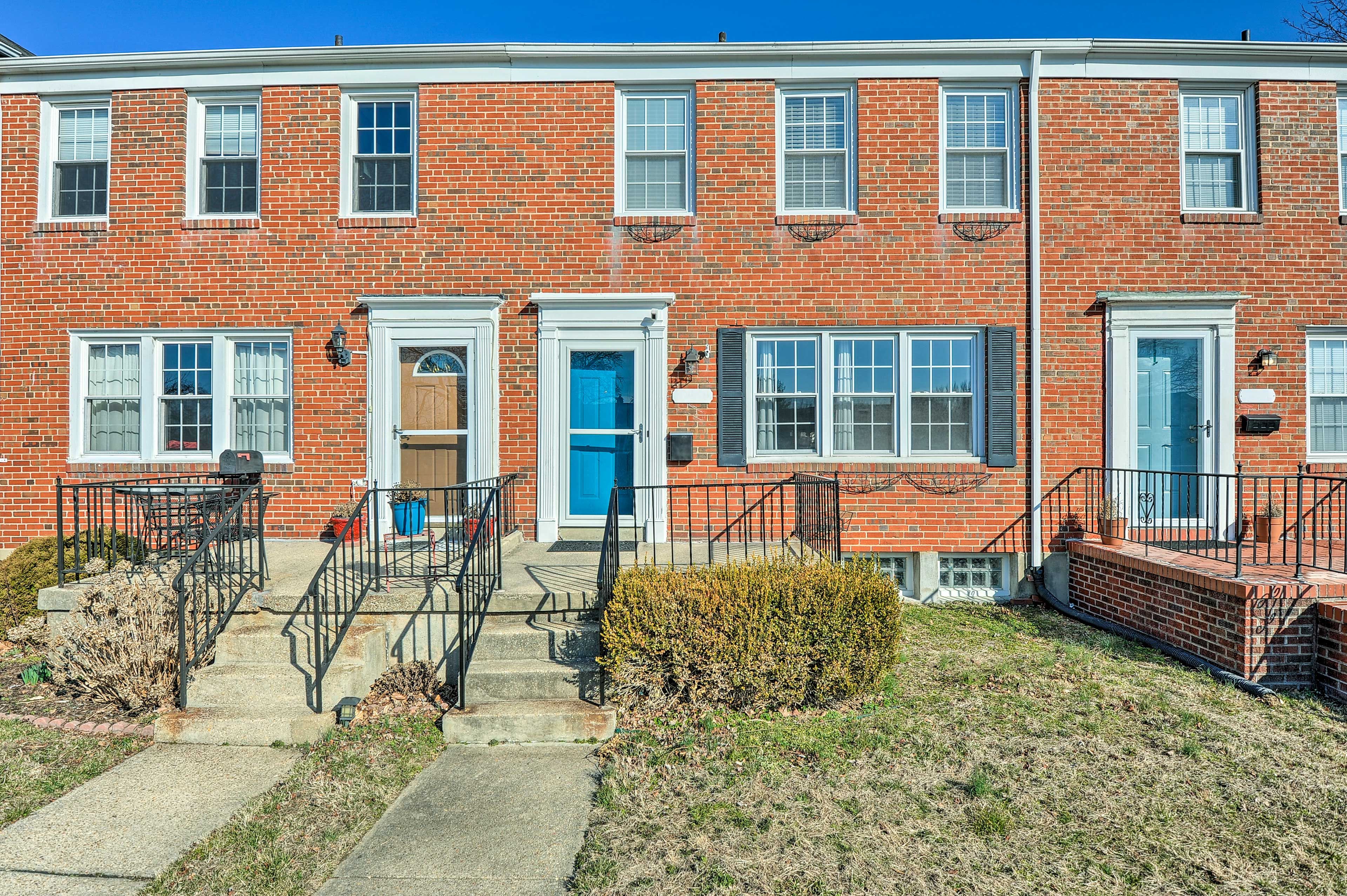Property Exterior | Multi-Level Townhome | Steps to Enter