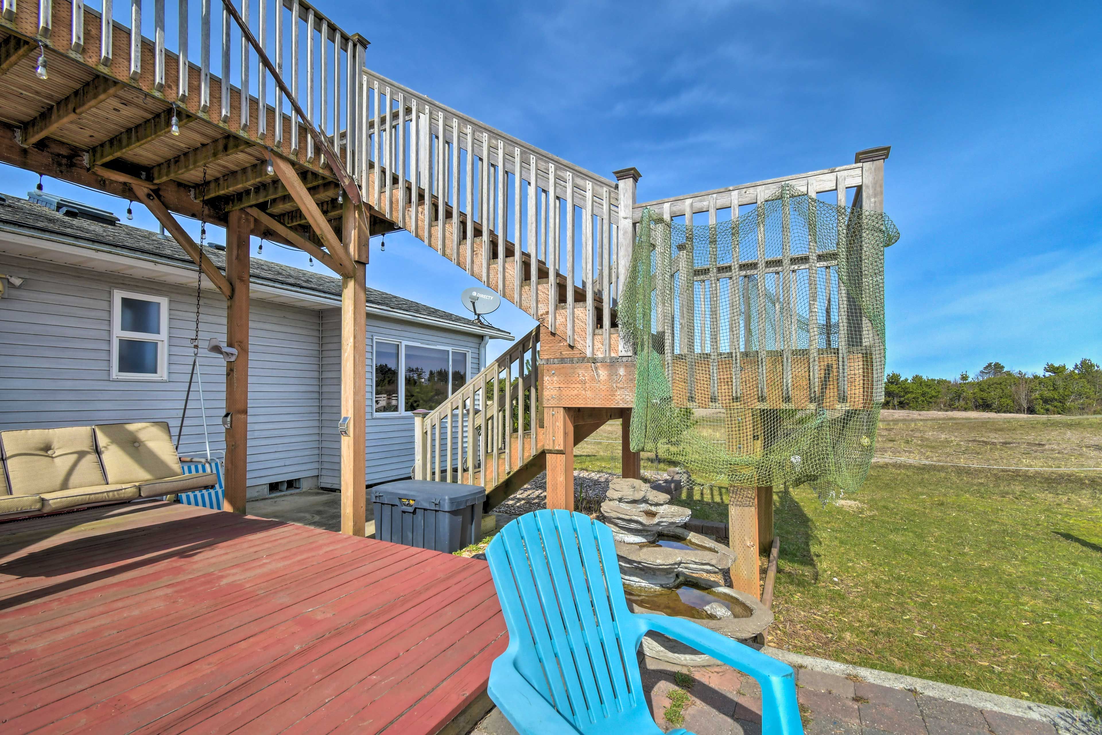House Exterior | Stairs to Elevated Deck