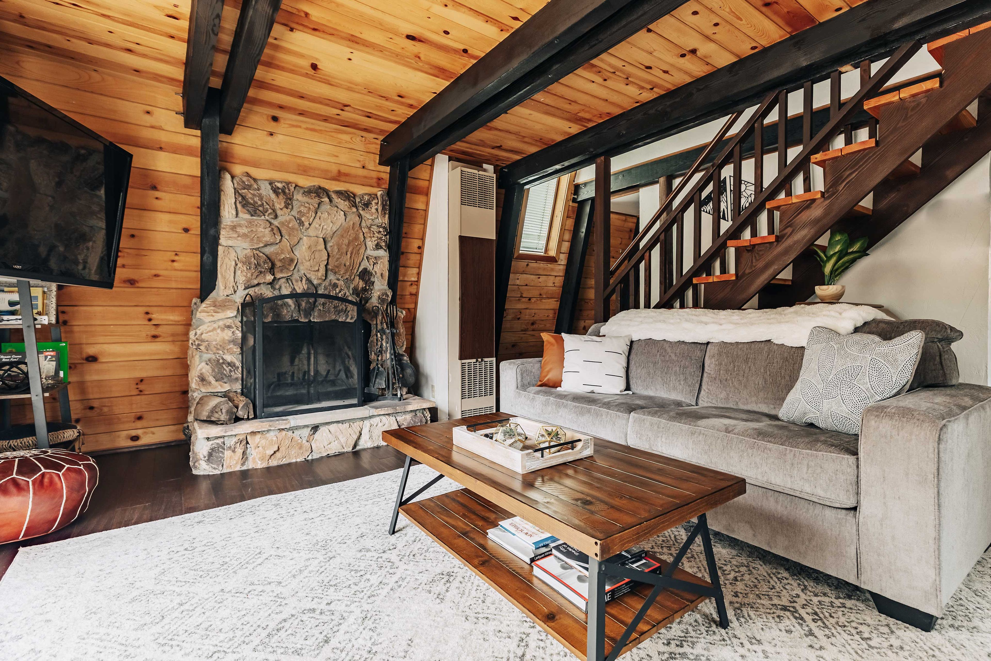 Living Room | Main Level | Wood-Burning Fireplace