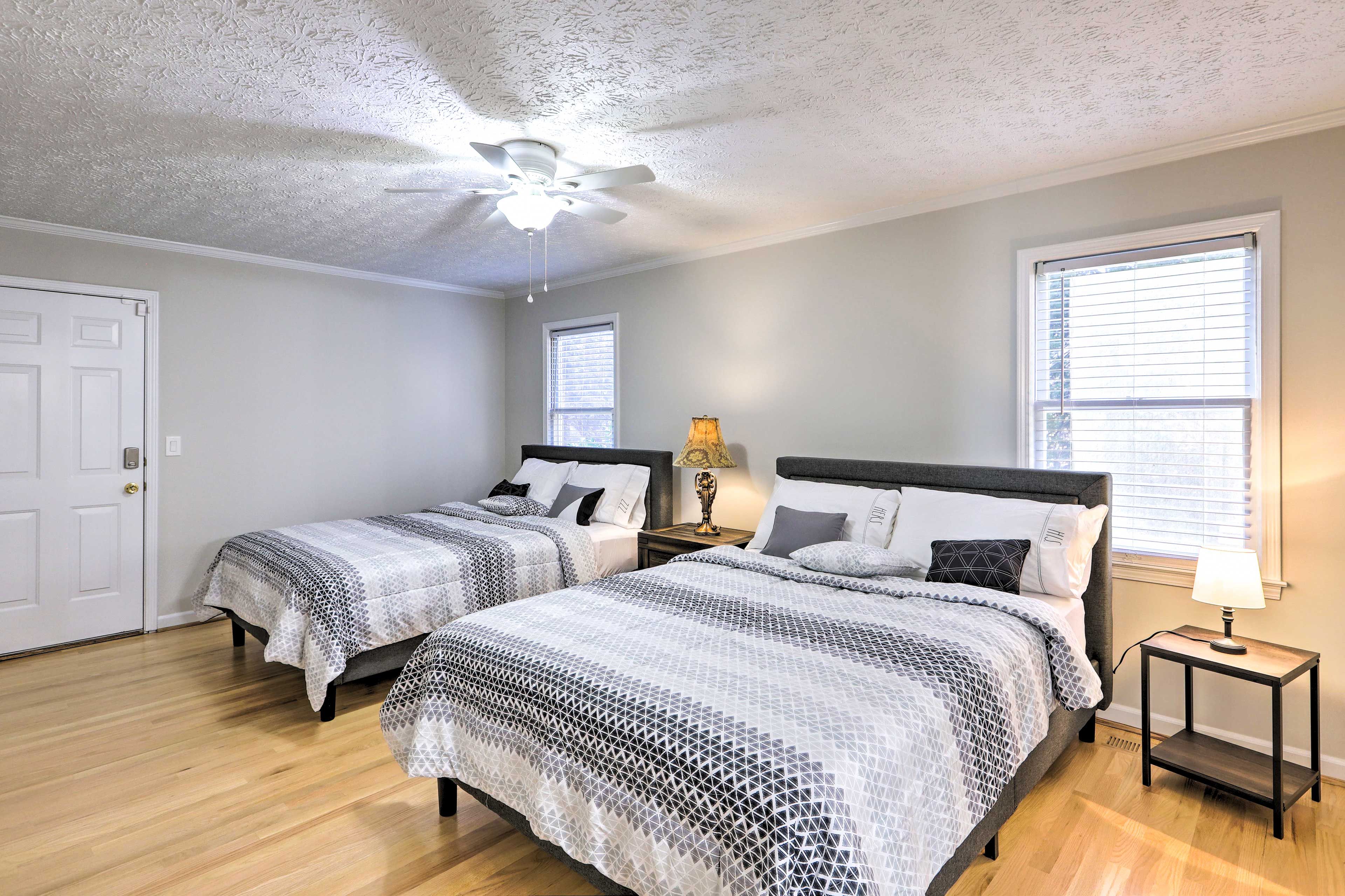 Bedroom 2 | 2 Queen Beds | 2nd Floor | Stairs Required | Full En-Suite Bathroom