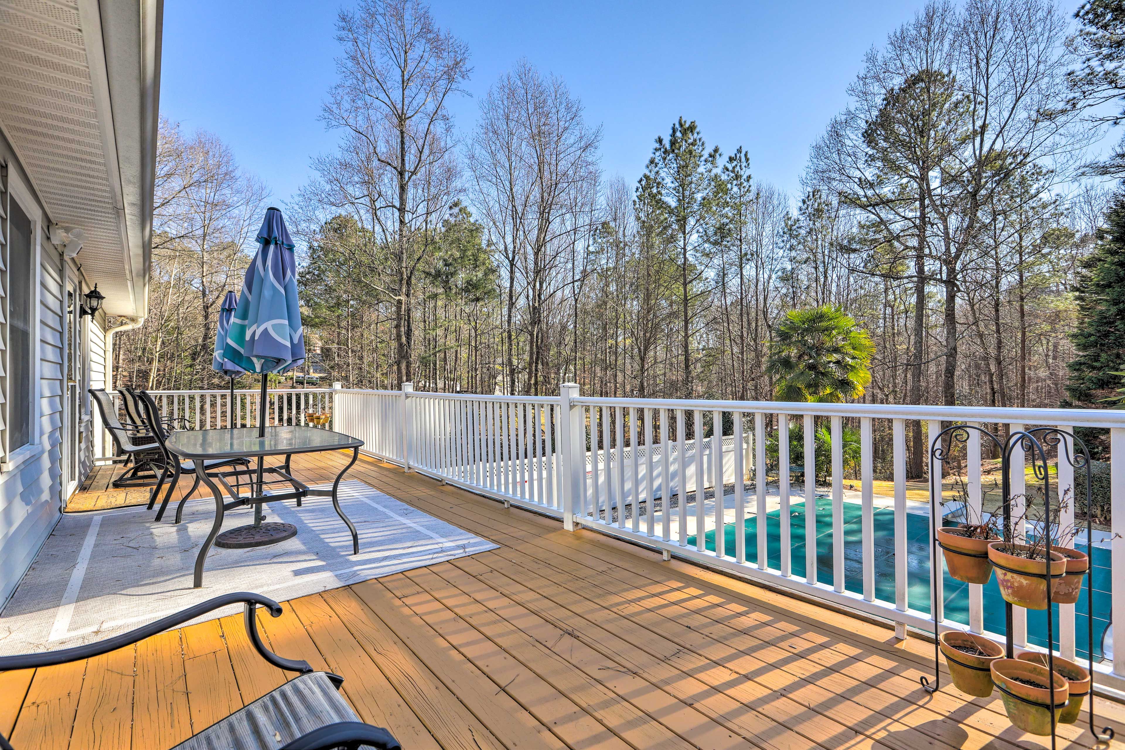Backyard Deck | Seasonal Pool | Stairs Required for Full Interior & Deck Access