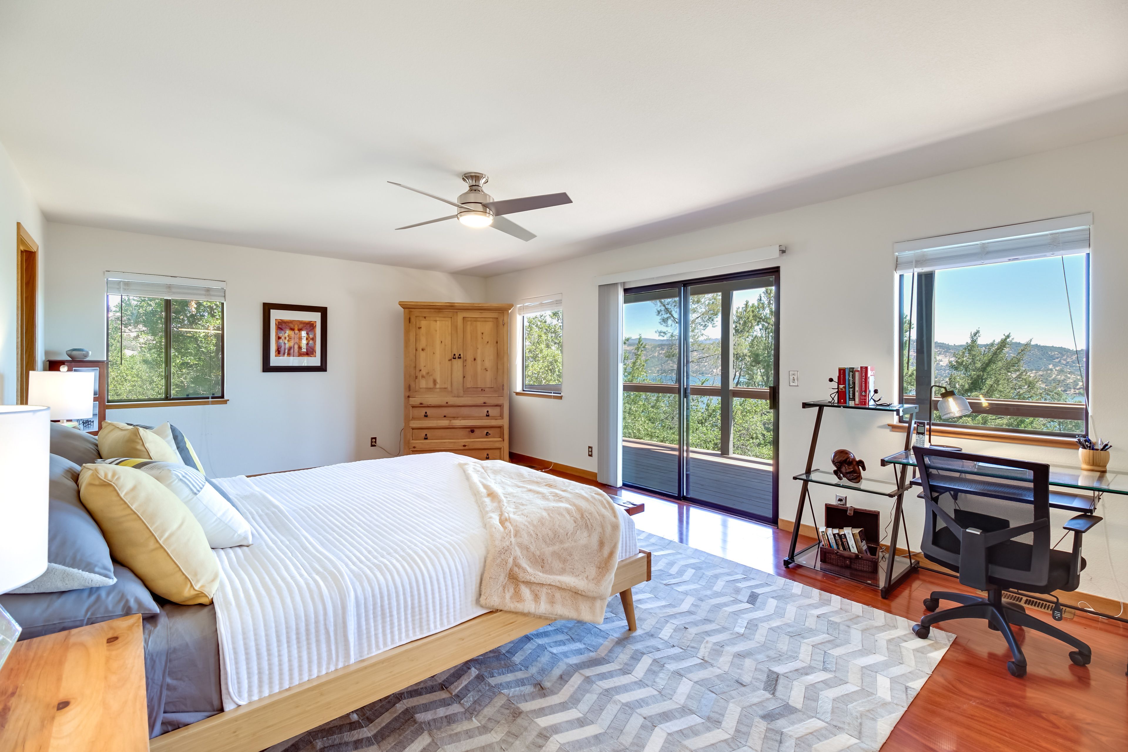 Bedroom 1 | King Bed | Linens Provided | Private Deck