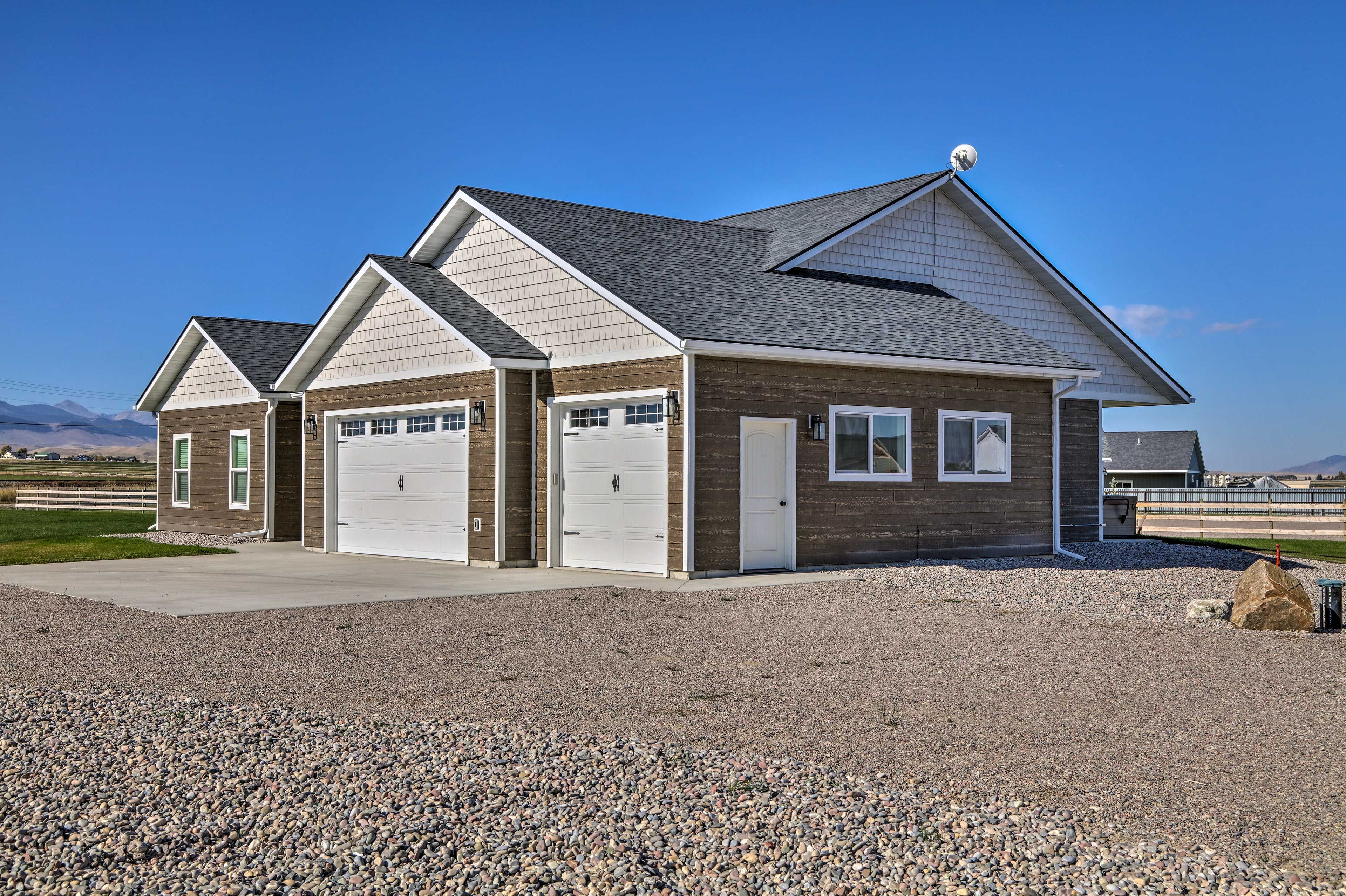 Front Exterior | Hot Tub | Mountain Views | Renowned Fishing Destination
