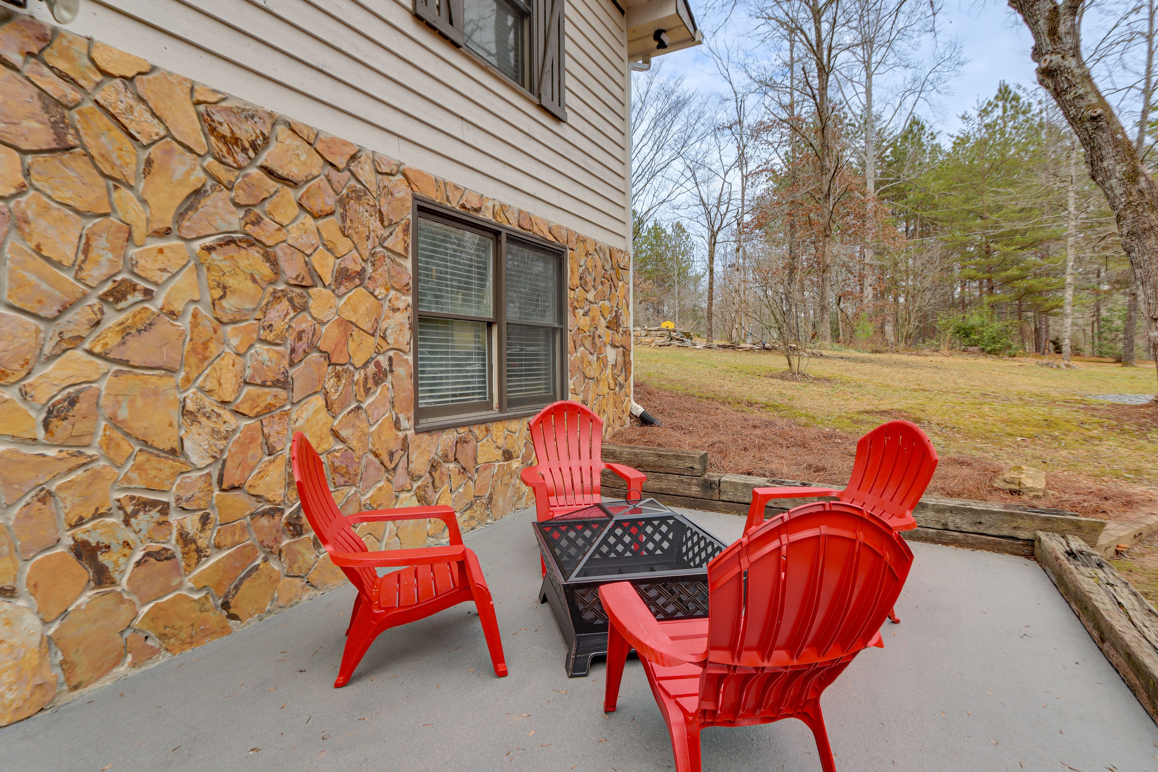 Exterior | Patio | Fire Pit | Private Yard w/ Pond