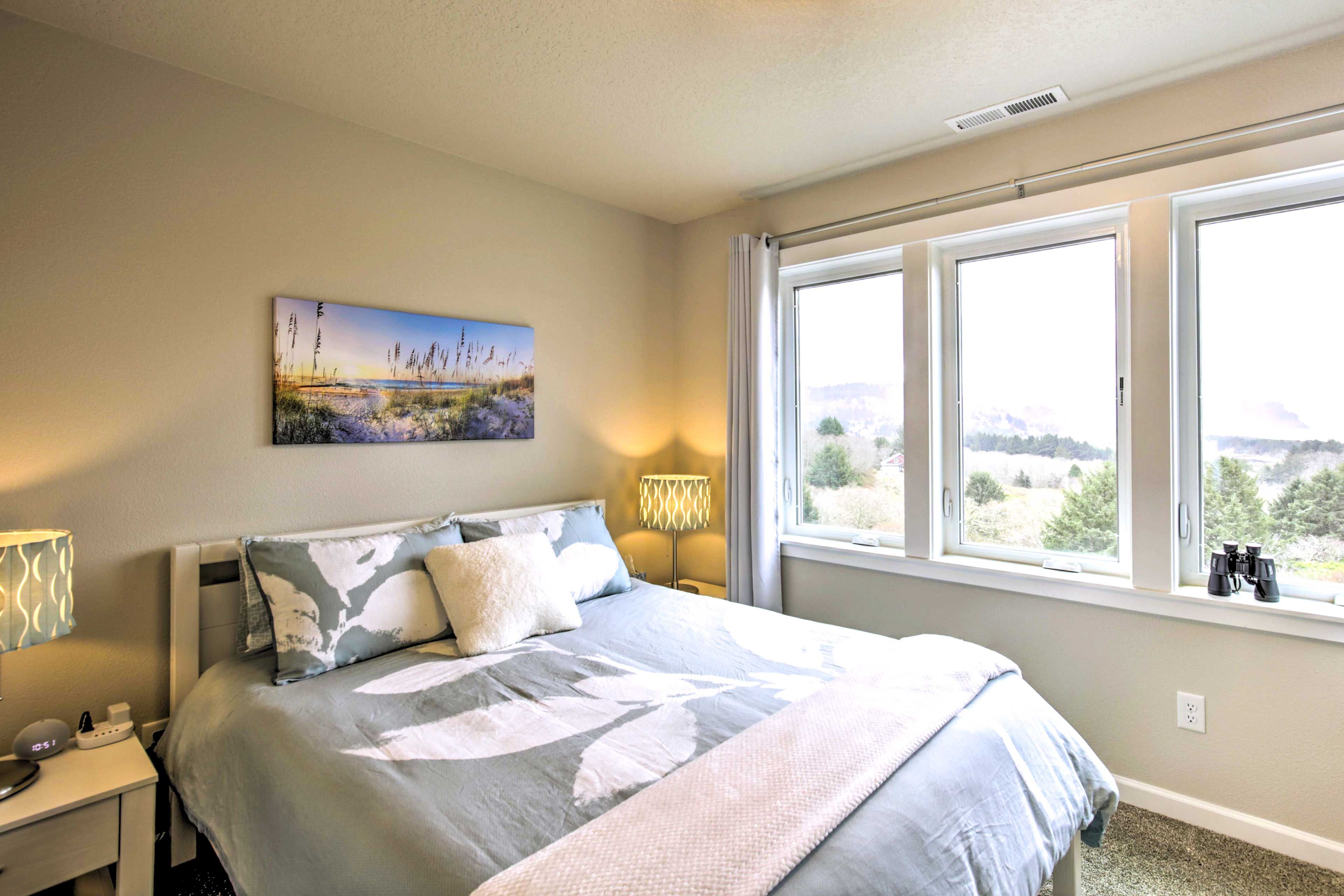 Bedroom 2 | Queen Bed | Echo Dot