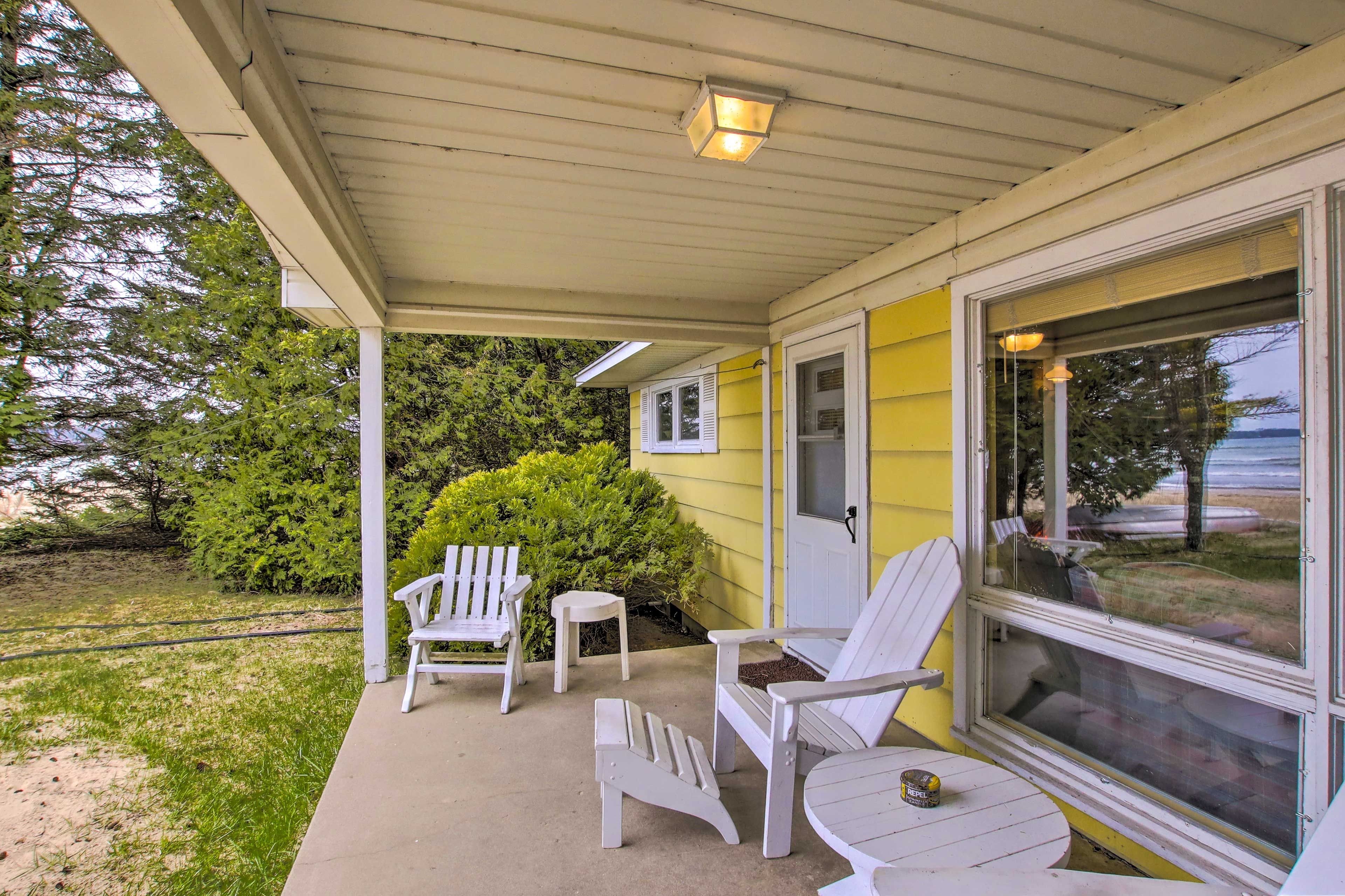 Covered Porch | Adirondack Chairs