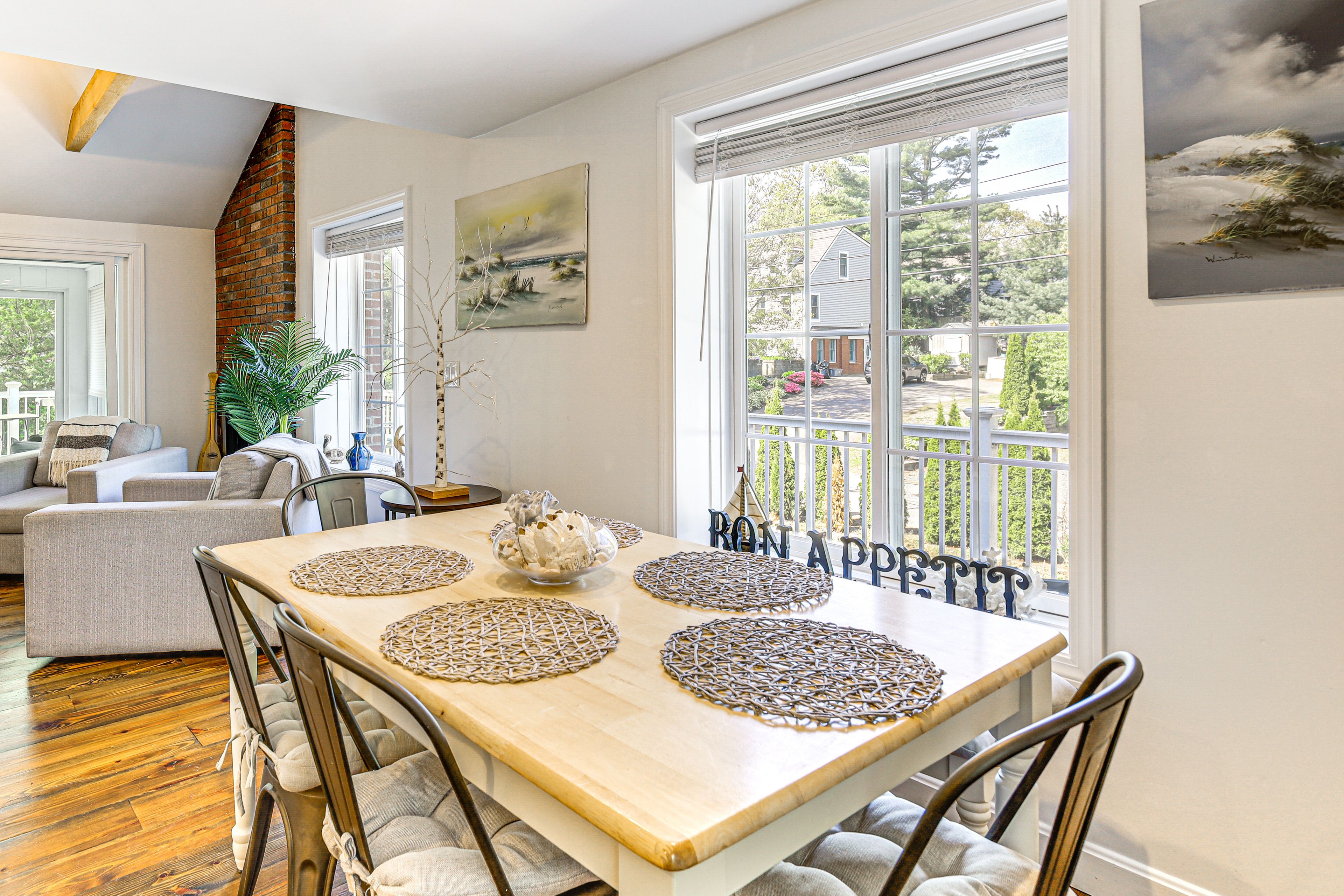 Dining Area | Dishware & Flatware | Central A/C & Heat | 2nd Floor