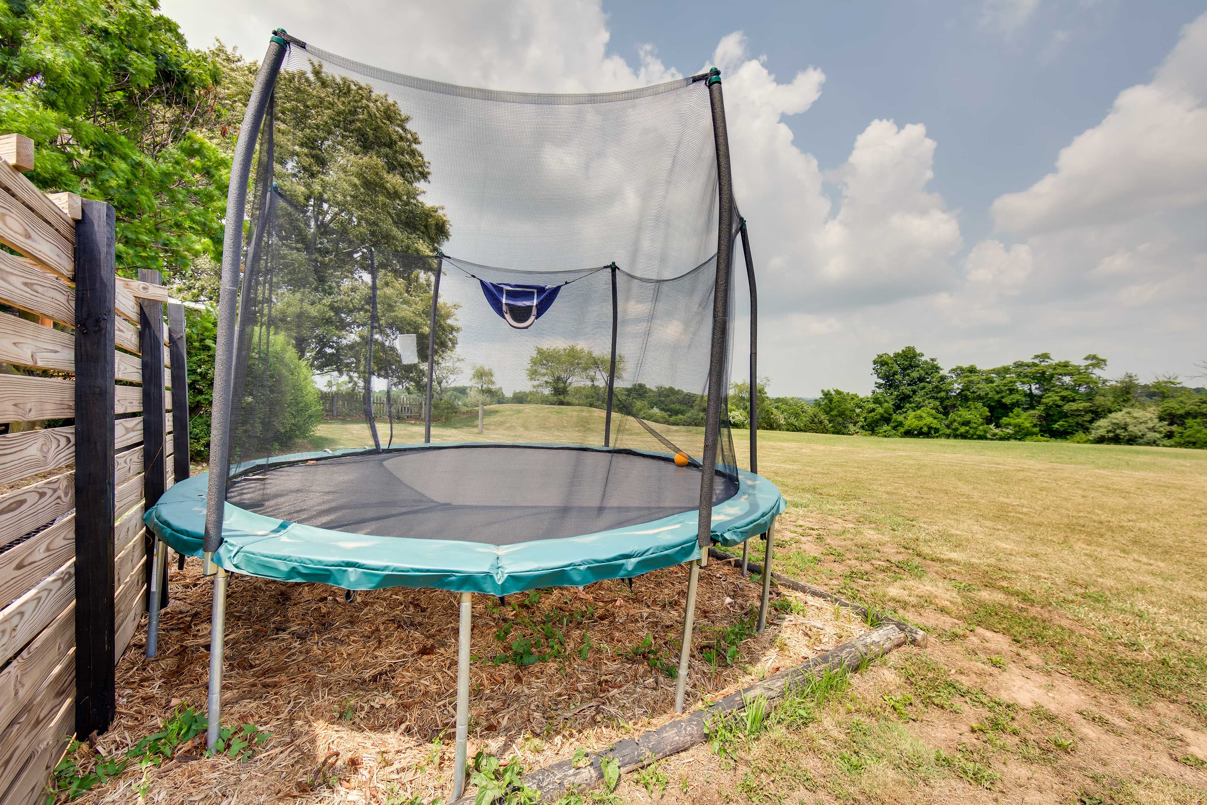 Yard Space | Tire Swing | Fire Pit | Trampoline | Playground