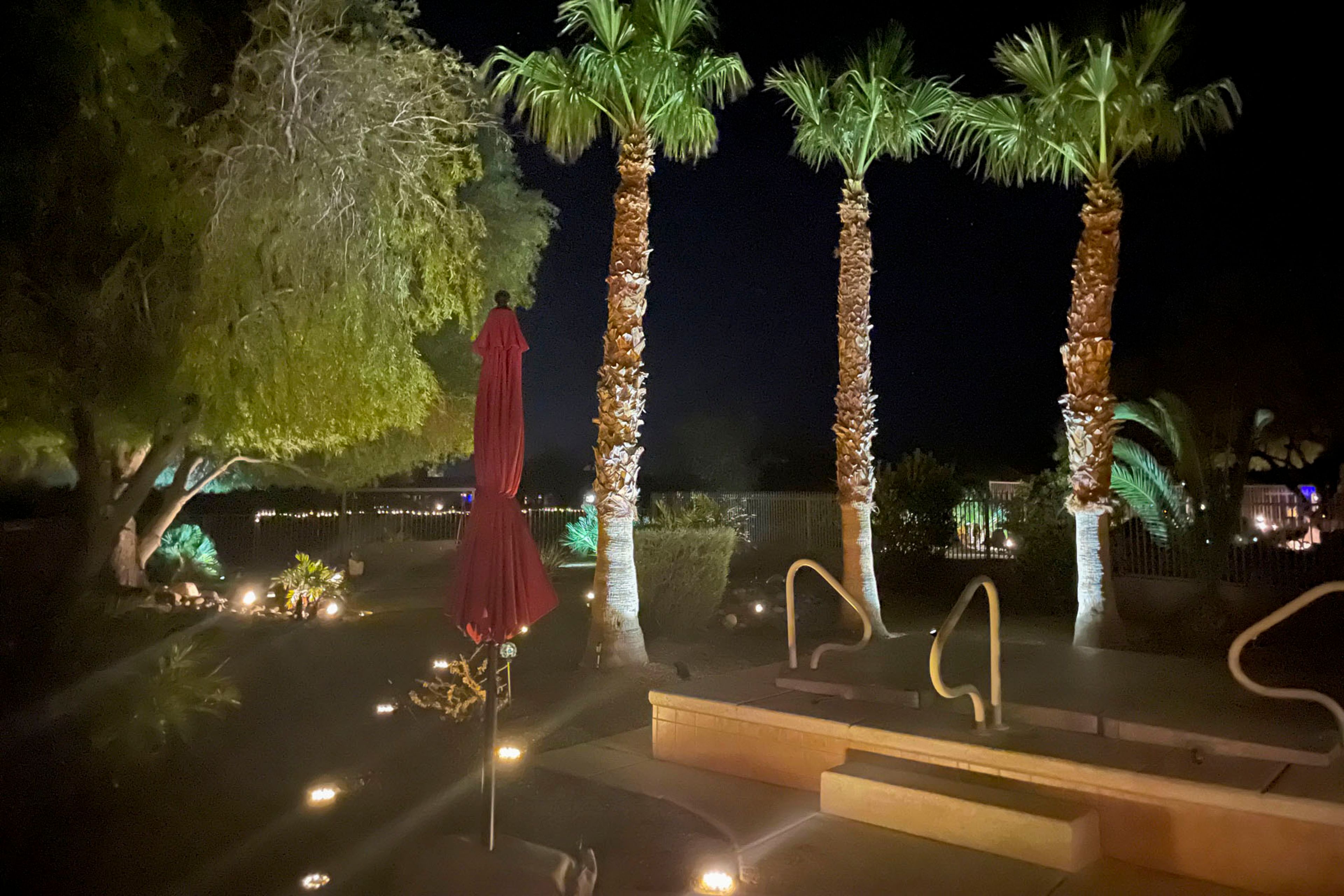 Private Outdoor Oasis at Night